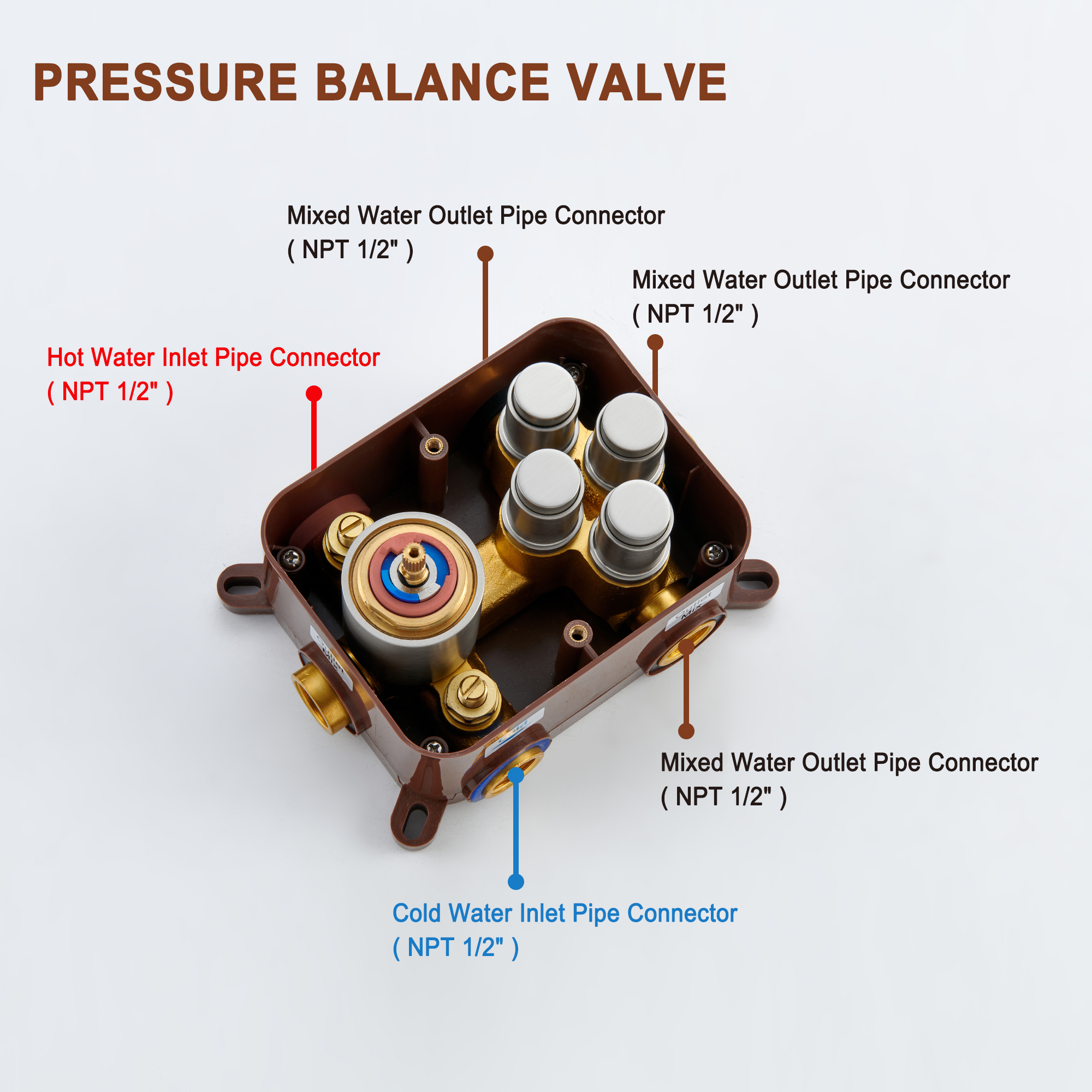 Mondawe Pressure Balanced 4-Spray Patterns 22 in. Wall Mounted Rainfall Dual Shower Heads-Mondawe