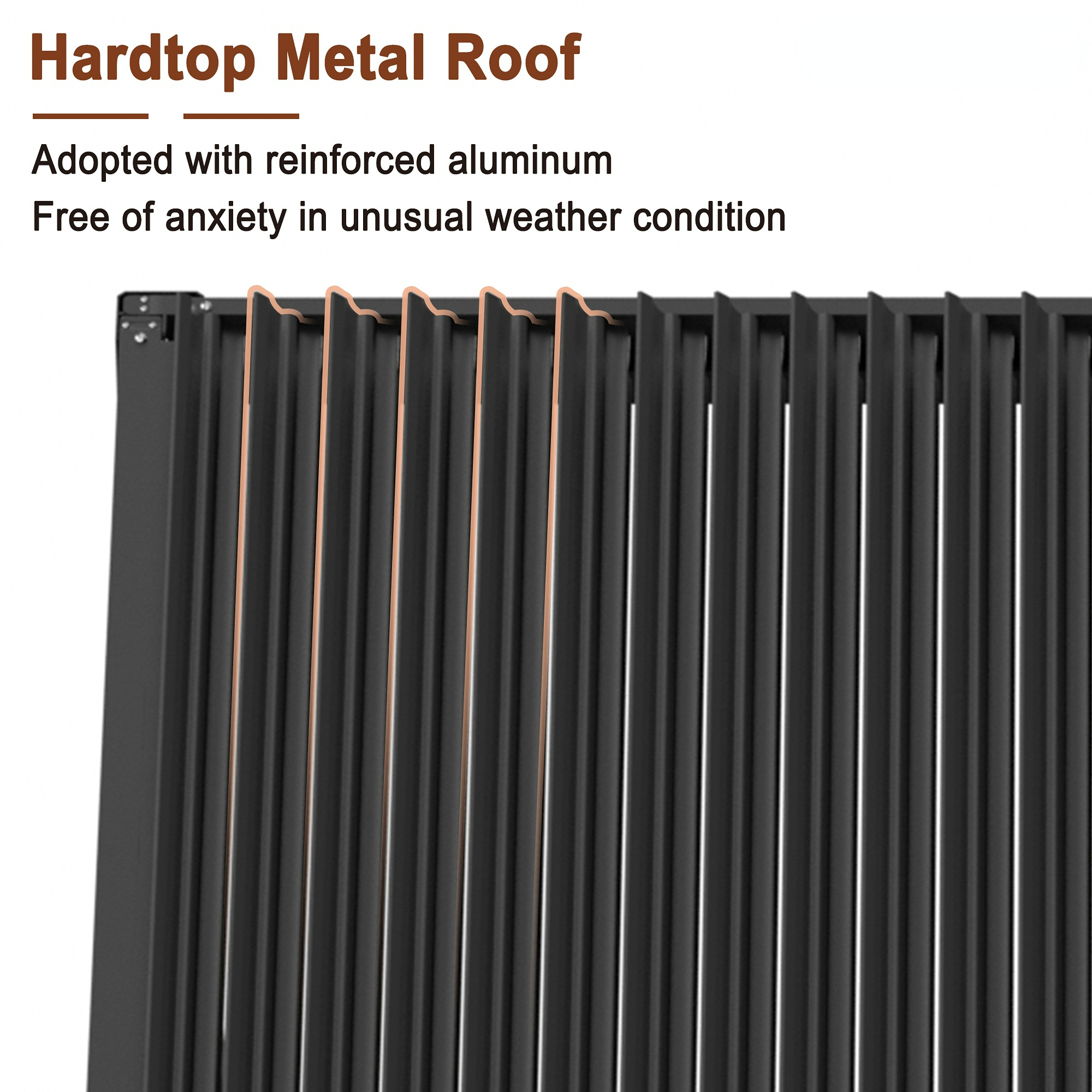 10 x 10 ft Outdoor Louvered Pergola in Aluminum with Adjustable Roof