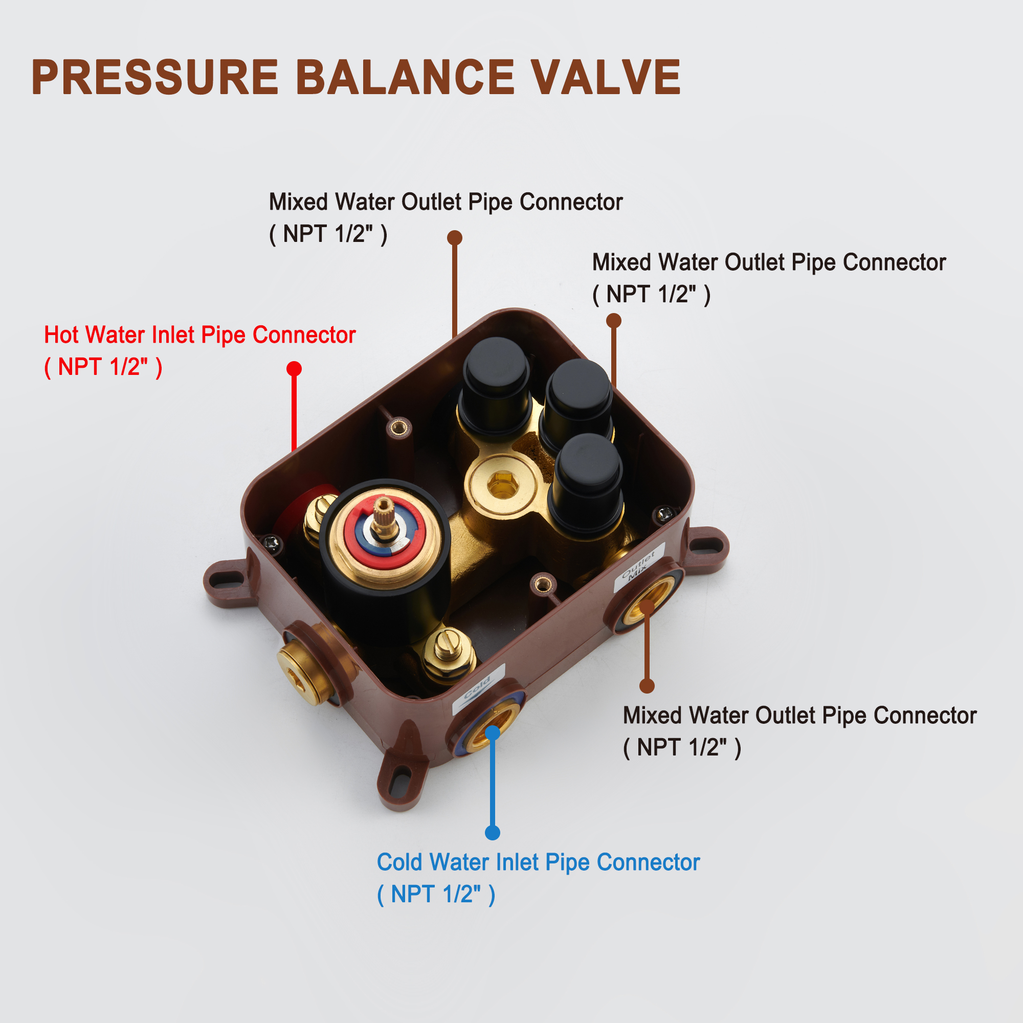 Mondawe Round Shower System With Body Jet,12 inch Wall Mounted High-Pressure Rainfall Shower Head Handheld and 6 pcs Body Sprays,Rain Shower Mixer Combo Set-Mondawe