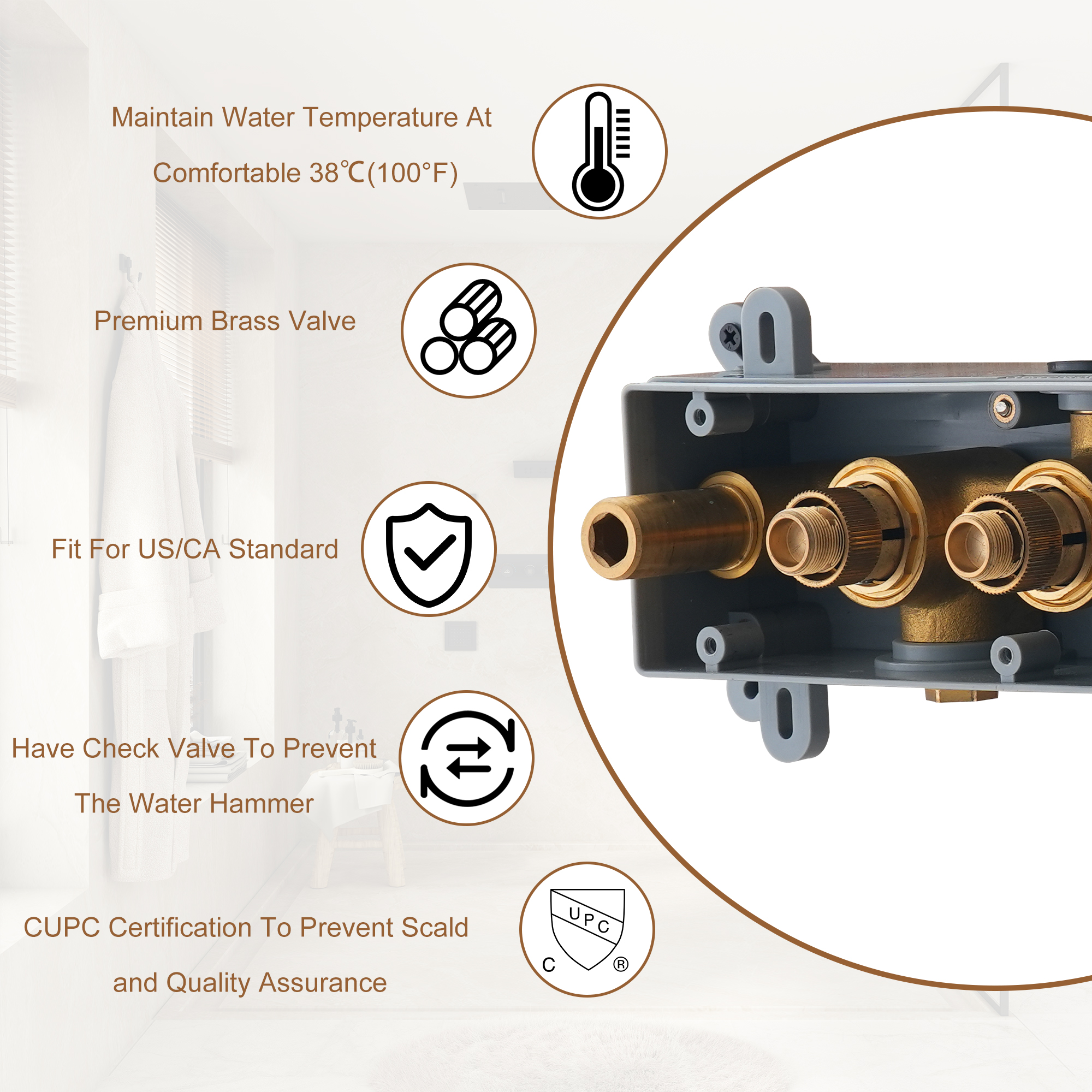 Single-Handle 3-Spray Square Shower Faucet 12 in. Showerhead 2.5 GPM with Body Spray in. Matte Black, Valve Included