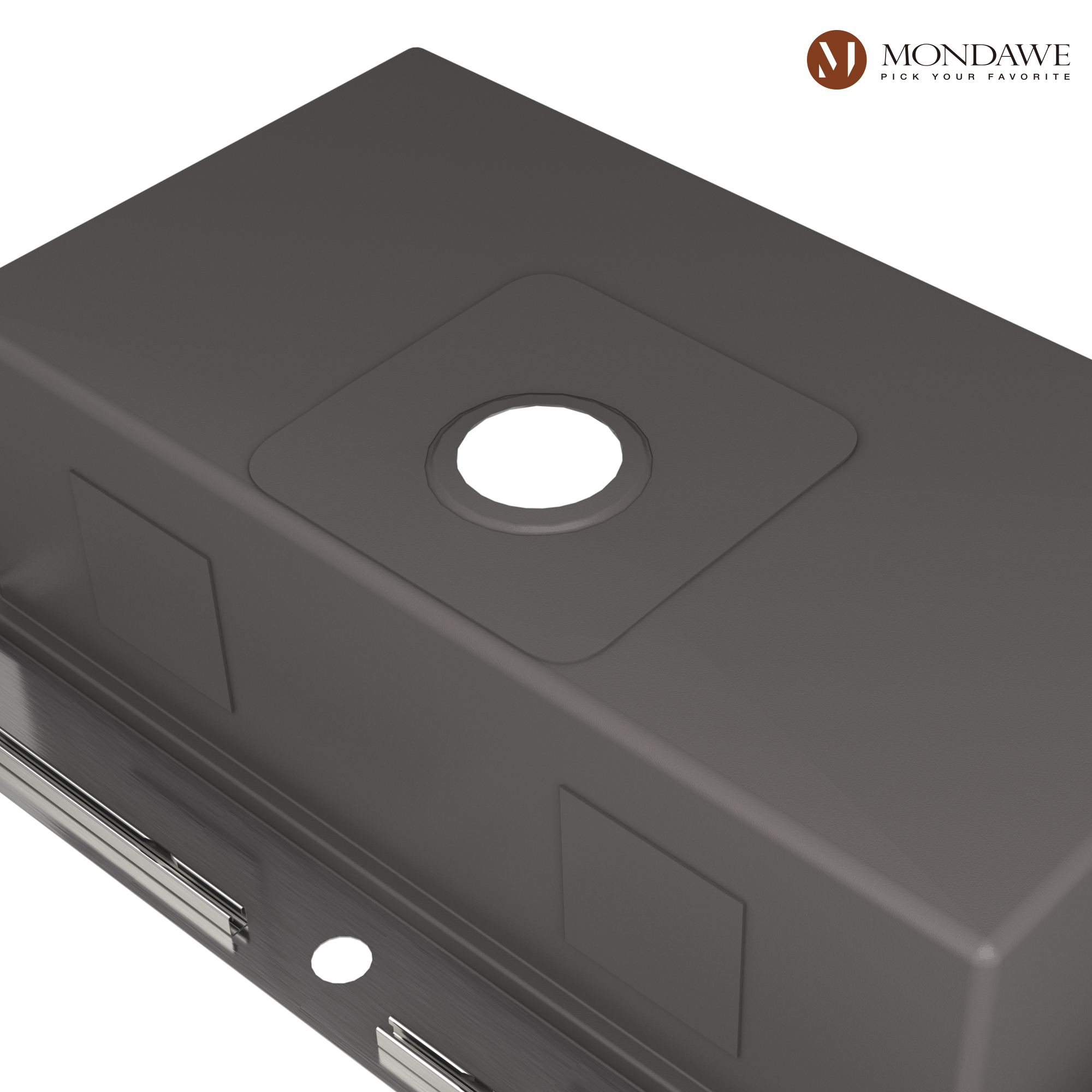 Drop-In 33-in x 22-in Brushed Stainless Steel Single Bowl Workstation Kitchen Sink-Mondawe