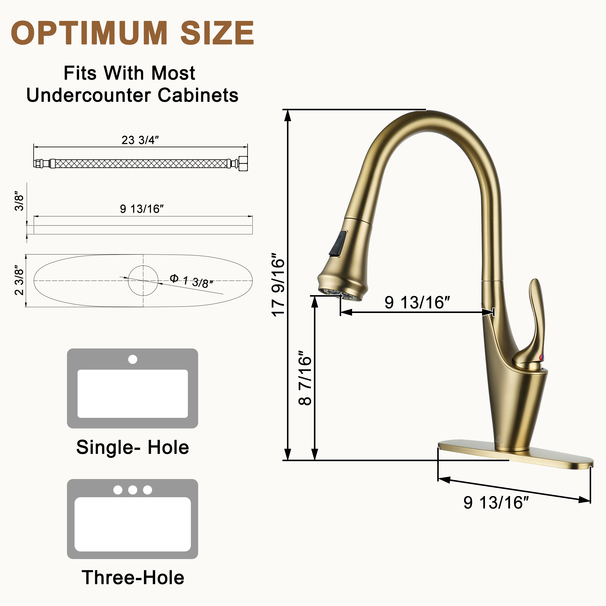 Single-Handle Kitchen Faucet with Pull-Out Sprayer