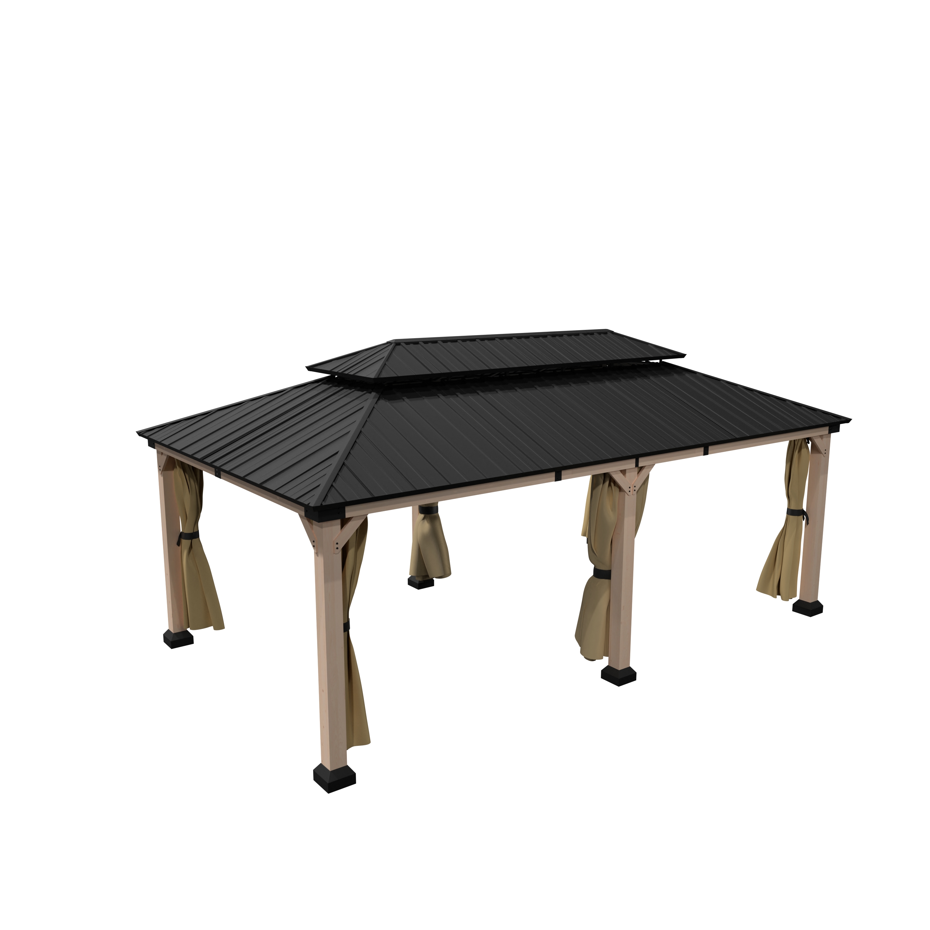 Mosquito Netting and Curtain For Gazebo 12 ft. x 20 ft. Outdoor Patio