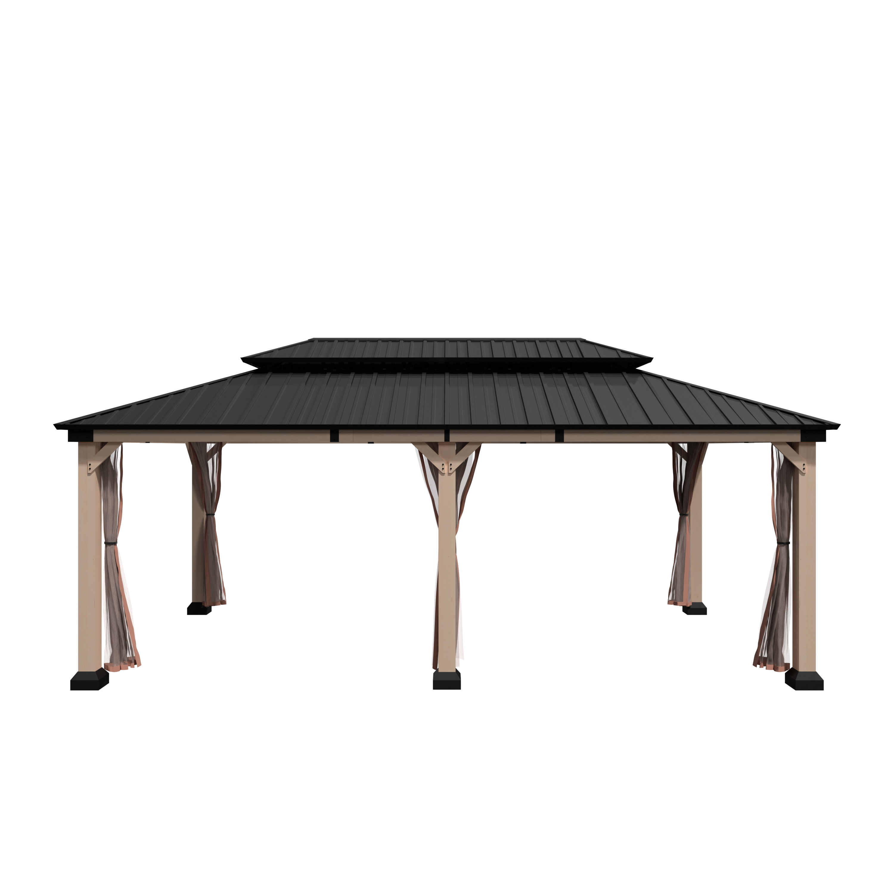 Mosquito Netting and Curtain For Gazebo 12 ft. x 20 ft. Outdoor Patio