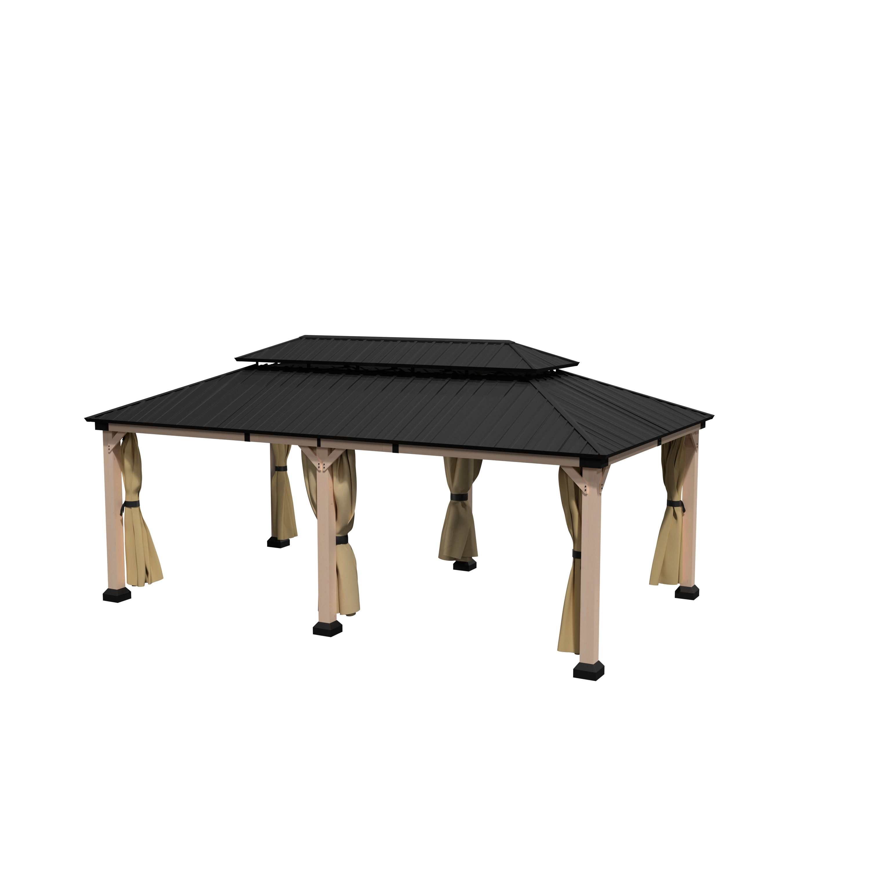 Mosquito Netting and Curtain For Gazebo 12 ft. x 20 ft. Outdoor Patio