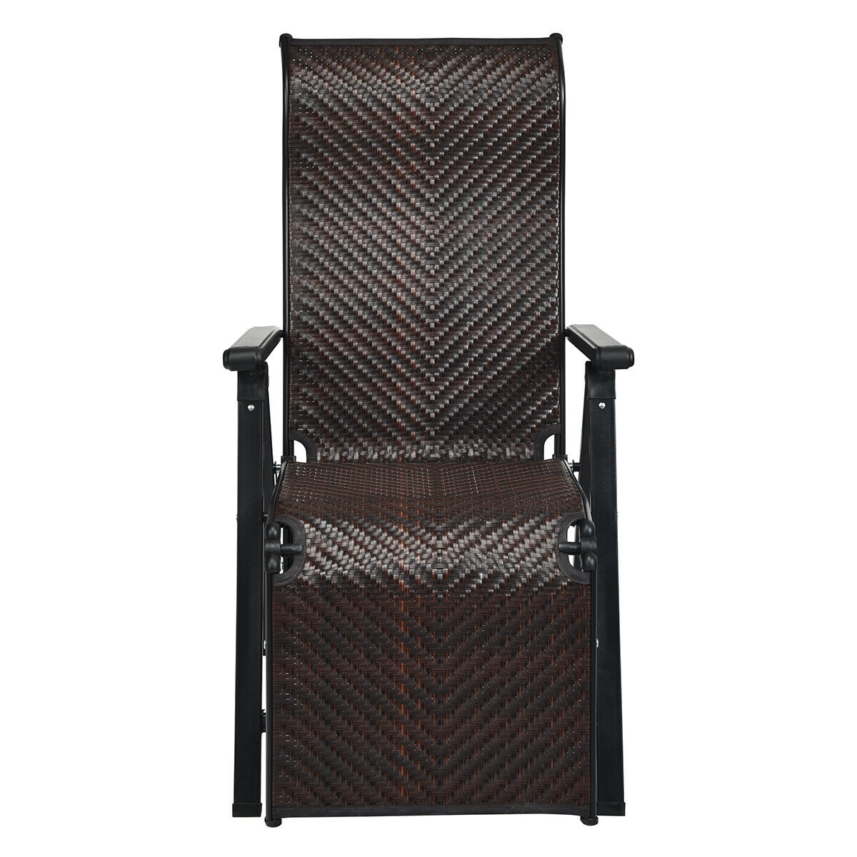 Mondawe 2Pcs Patio Rattan Folding Lounge Chair-Mondawe