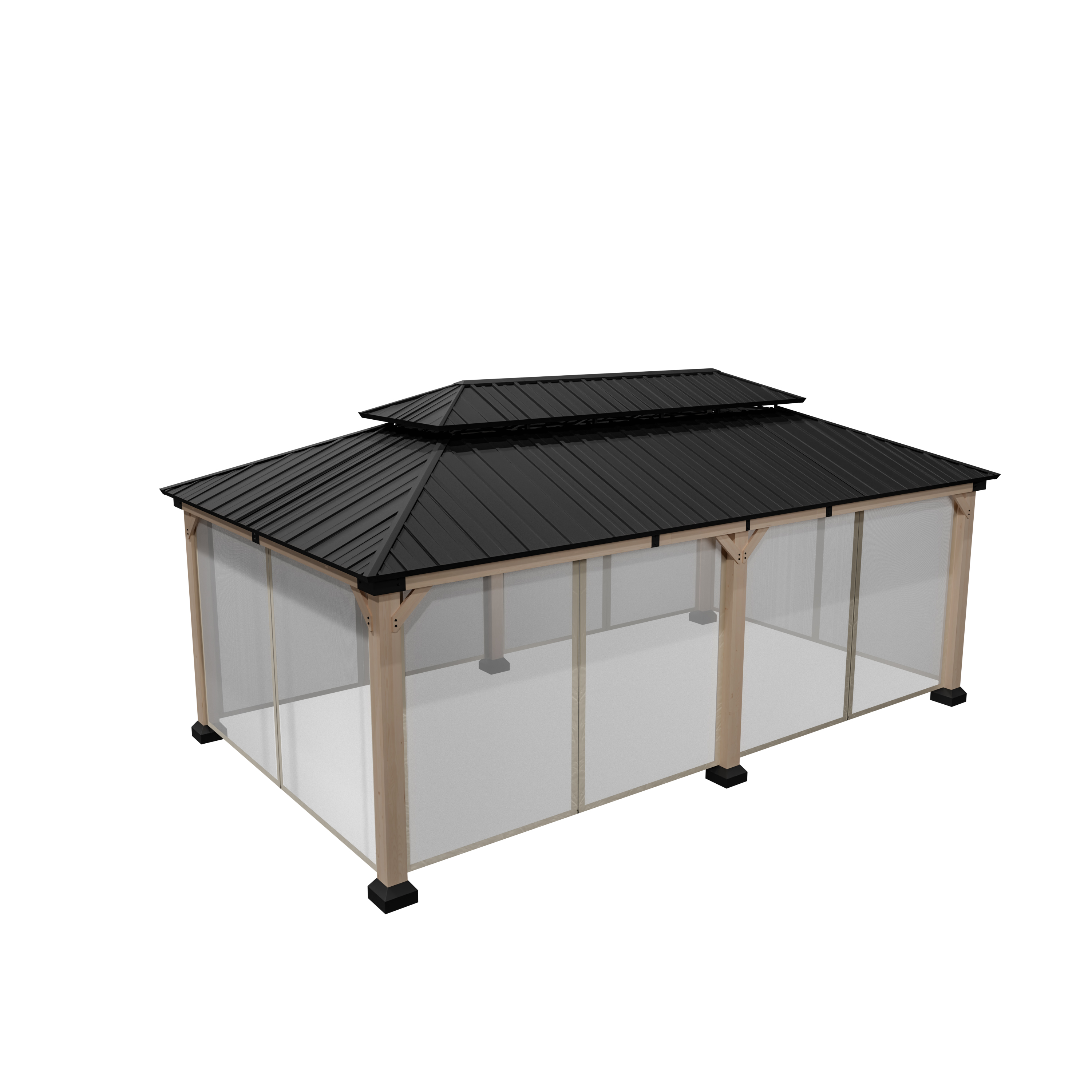 Mosquito Netting and Curtain For Gazebo 12 ft. x 20 ft. Outdoor Patio