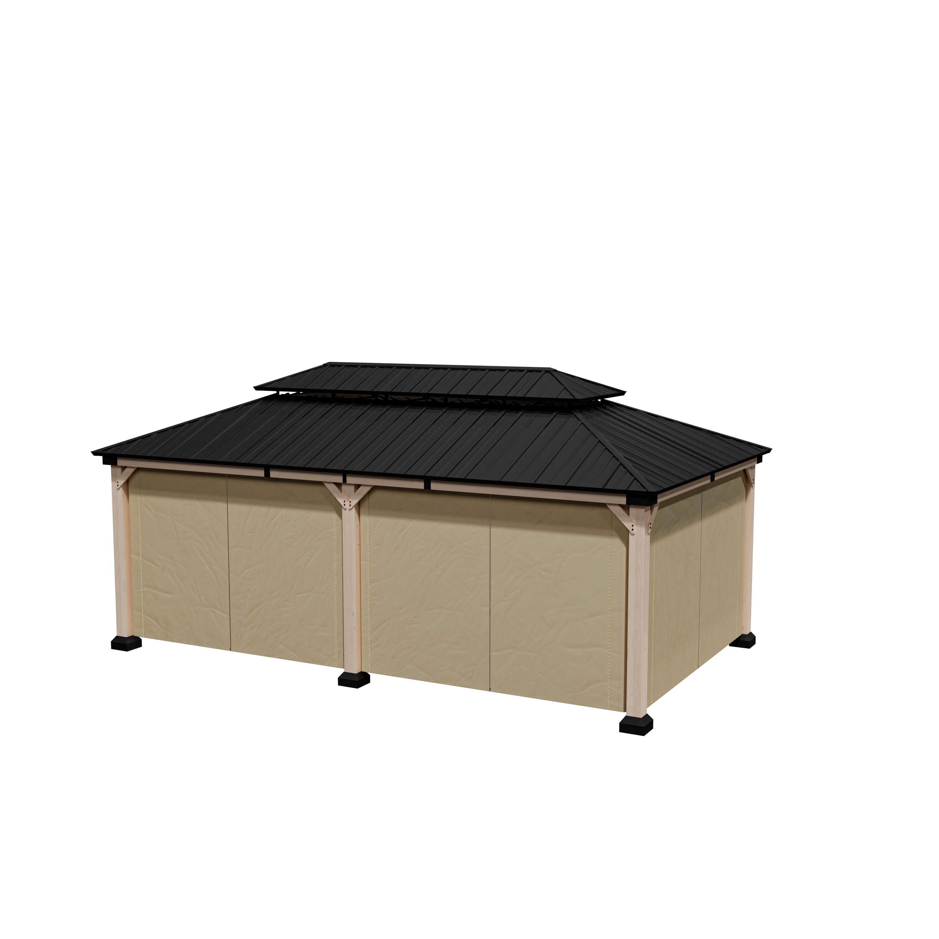 Mosquito Netting and Curtain For Gazebo 12 ft. x 20 ft. Outdoor Patio