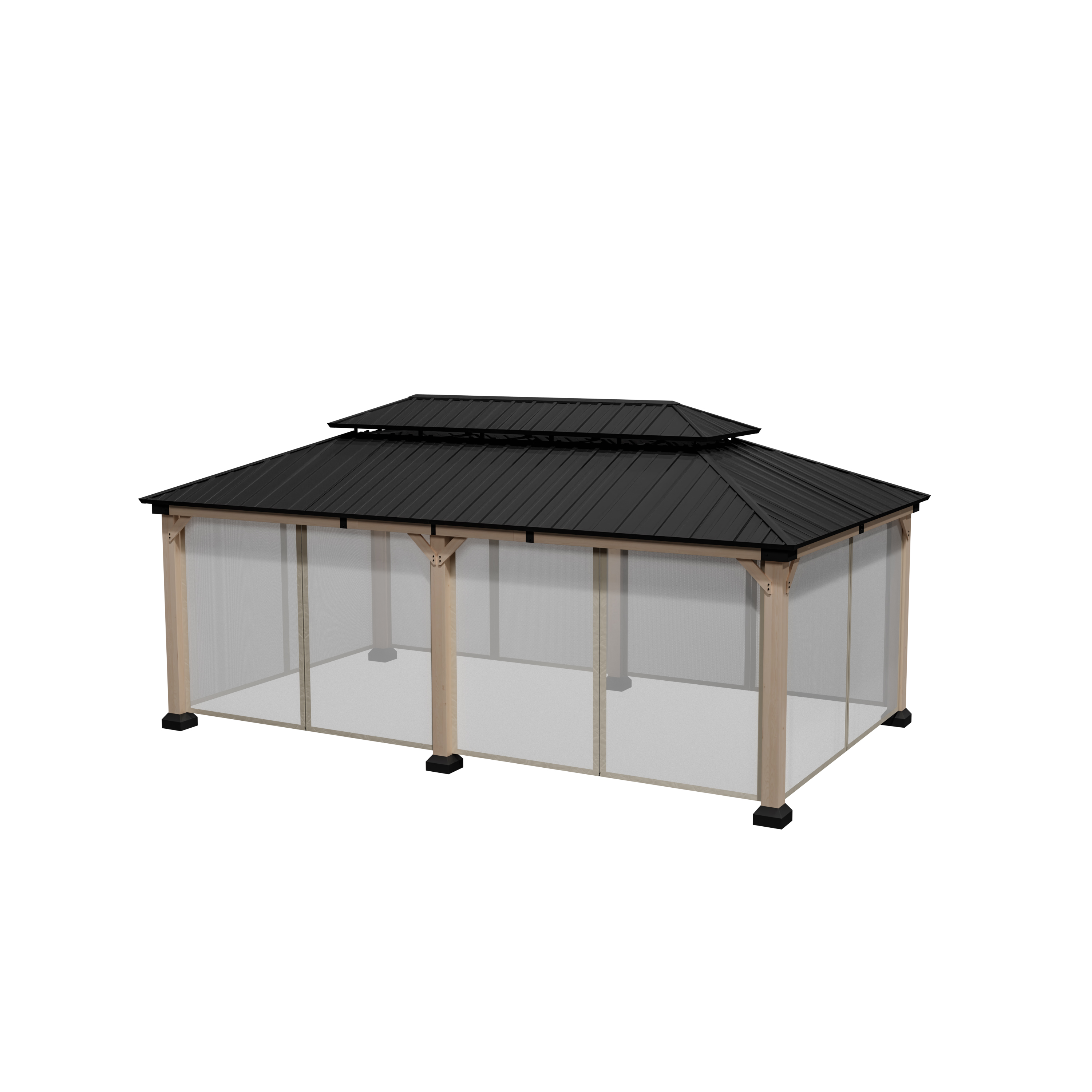 Mosquito Netting and Curtain For Gazebo 12 ft. x 20 ft. Outdoor Patio