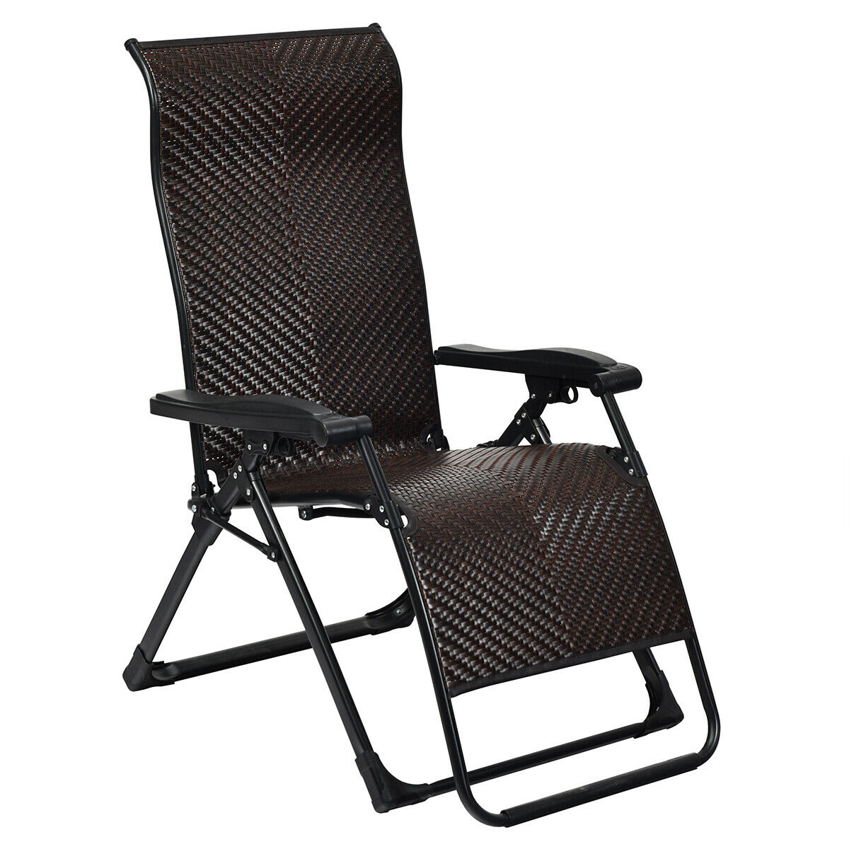 Mondawe Patio Rattan Zero Gravity Lounge Chair-Mondawe