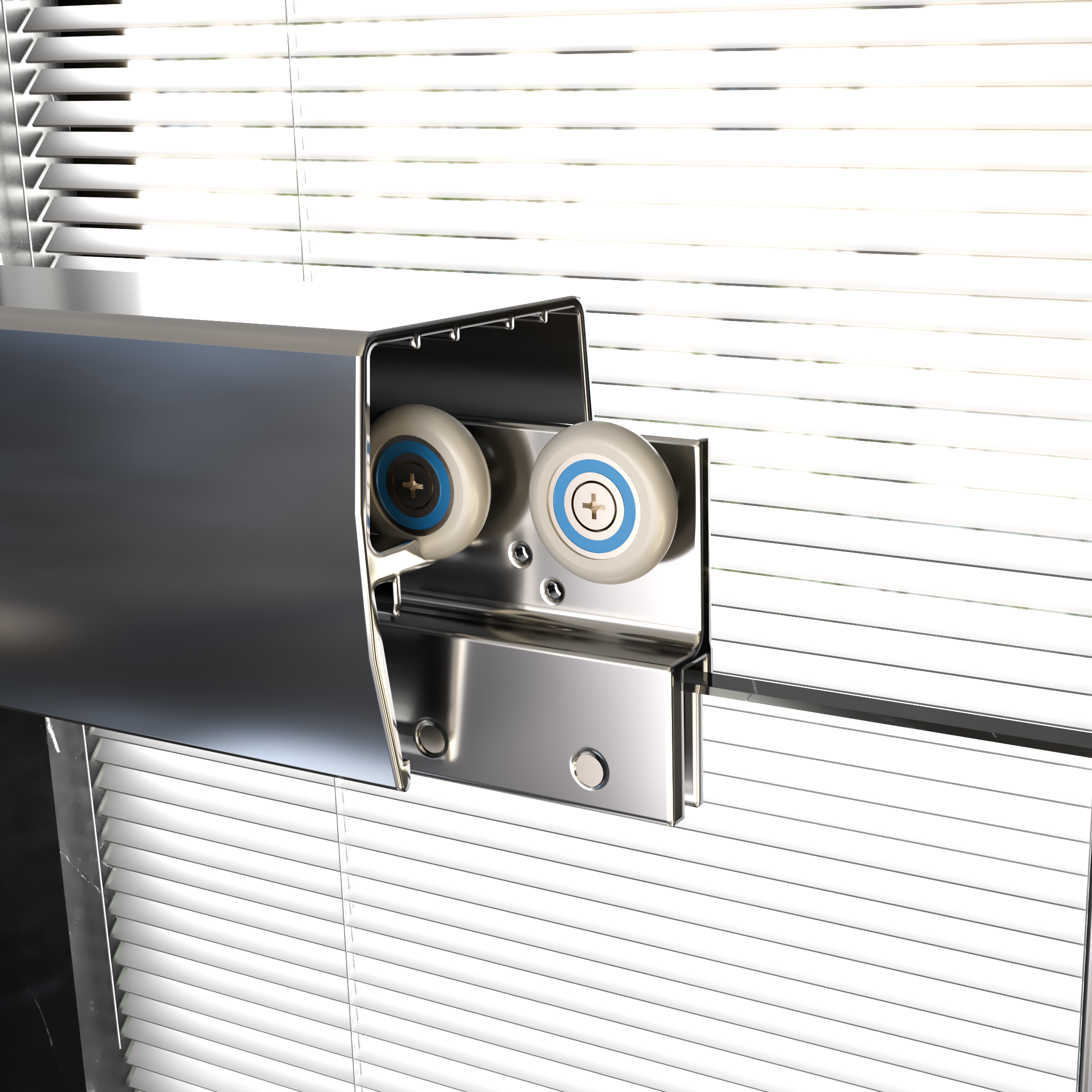 56"-60"W*70" H Semi-Frameless Double Sliding Shower Door, Bypass Shower Door, 1/4" (6mm) Thick SGCC Tempered Glass Door with Explosion-Proof Film