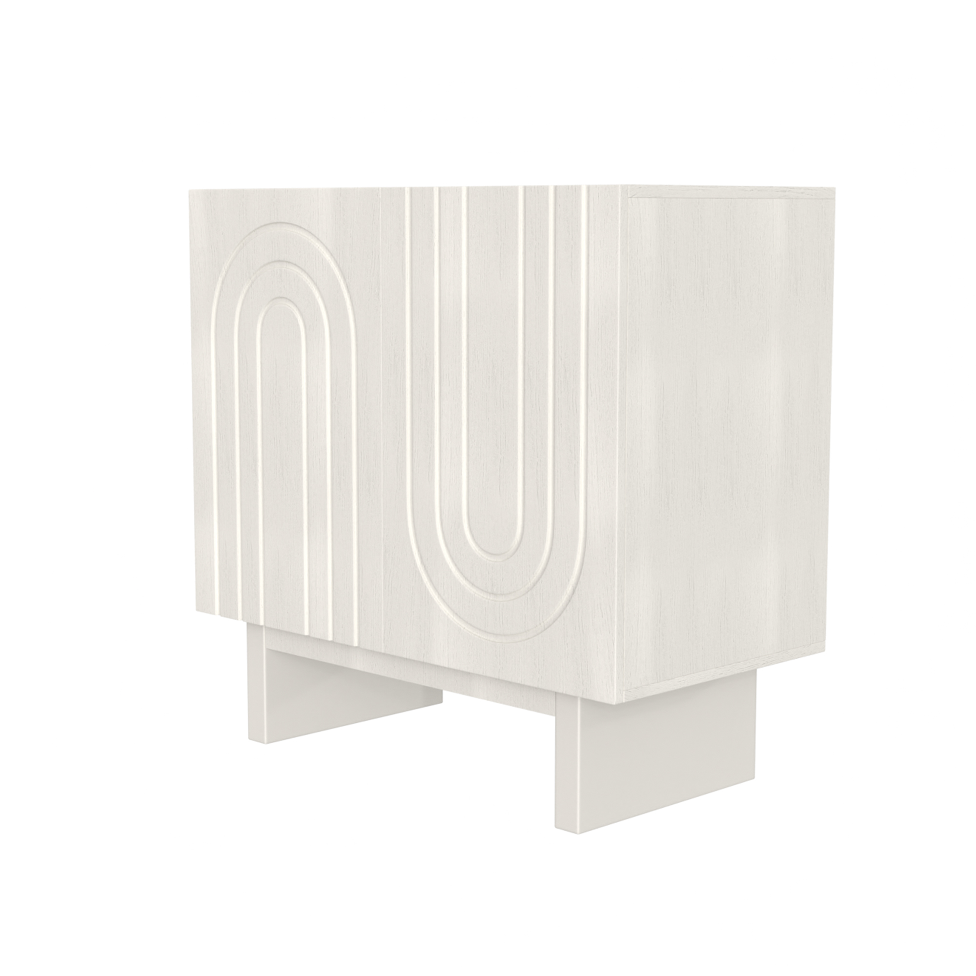 Dark Brown/White MDF 2-Door 31.5 in. Wood Grain Buffet Sideboard For Living Room, Foyer and Kitchen-Dining Room