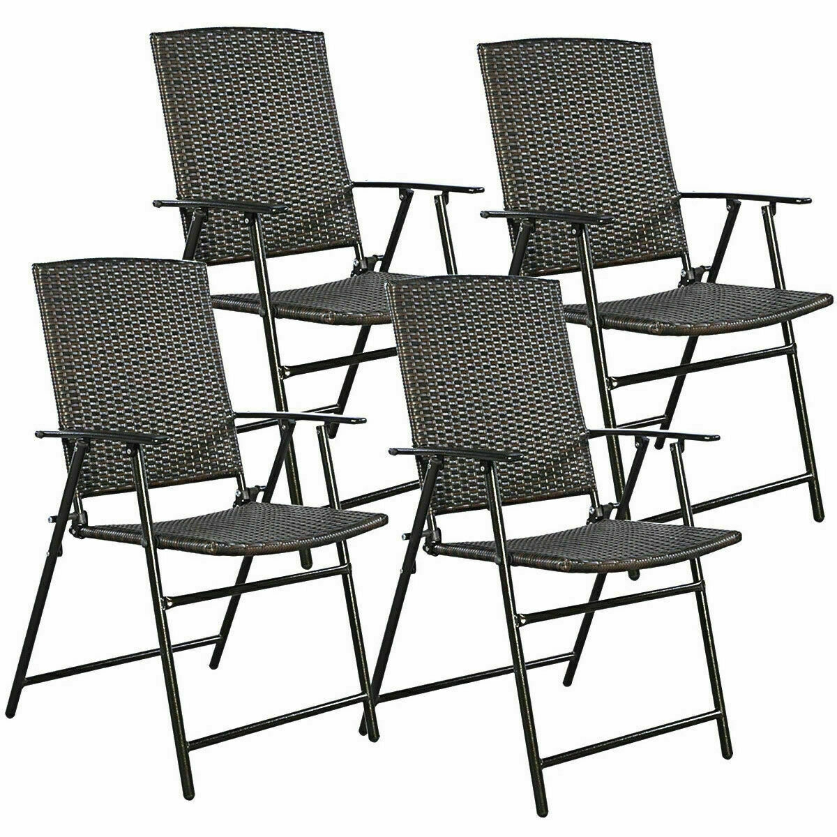 Mondawe 4 PCS Rattan Folding Chair -Mondawe