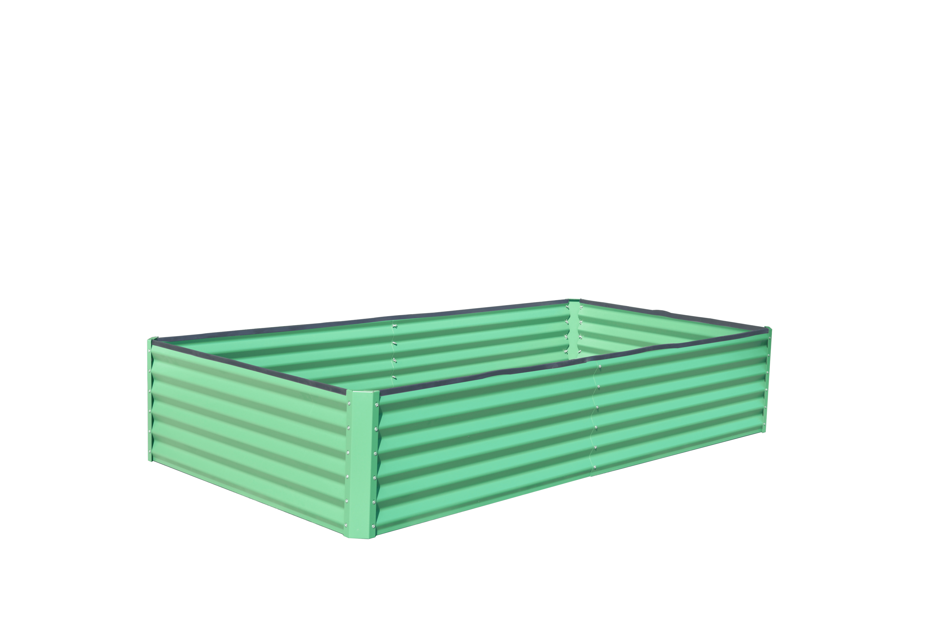 6x3x1ft Galvanized Raised Garden Bed, Outdoor Planter Garden Boxes Large Metal Planter Box for Gardening Vegetables Fruits Flowers,Gray/Silvery/Green