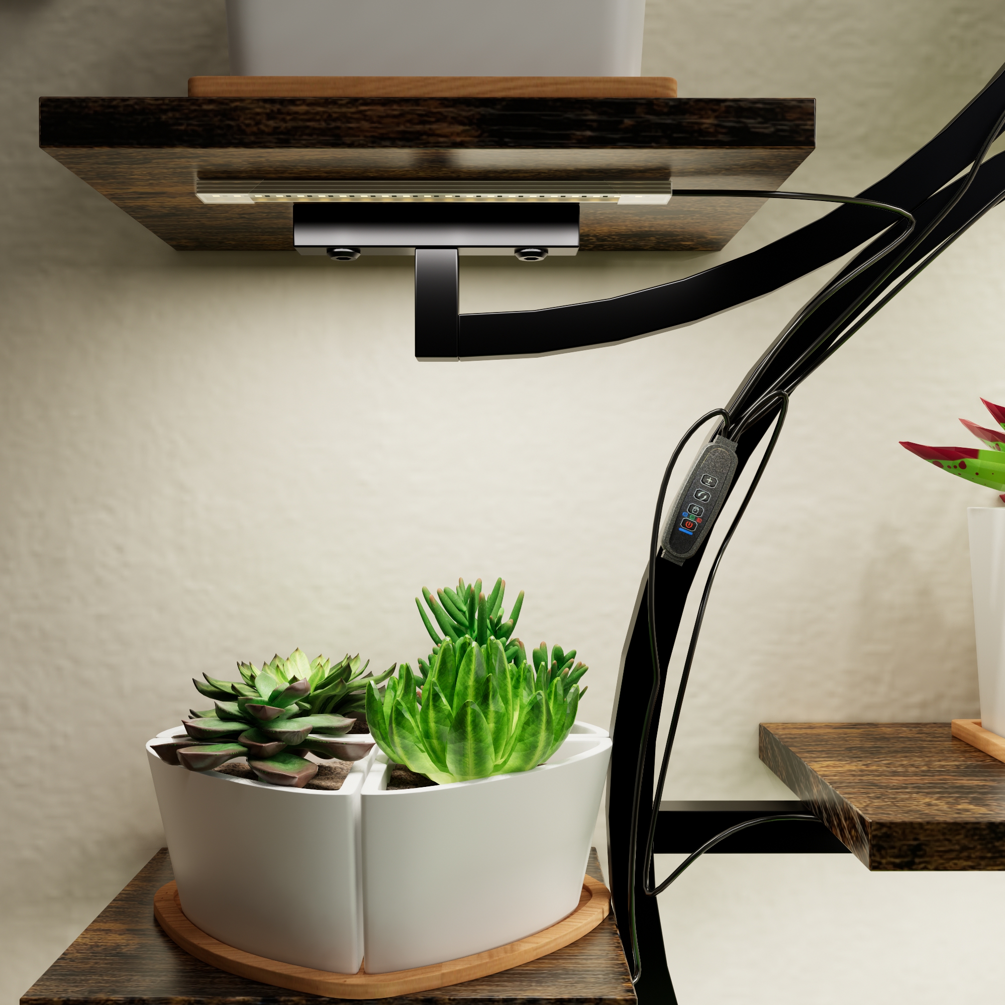 8-Tiered Indoor Plant Stand with 5 Grow Lights, 10-Level Stepless Dimming, Durable Thickened Metal Steel Pipe (0.8mm) for Living Room, Garden 