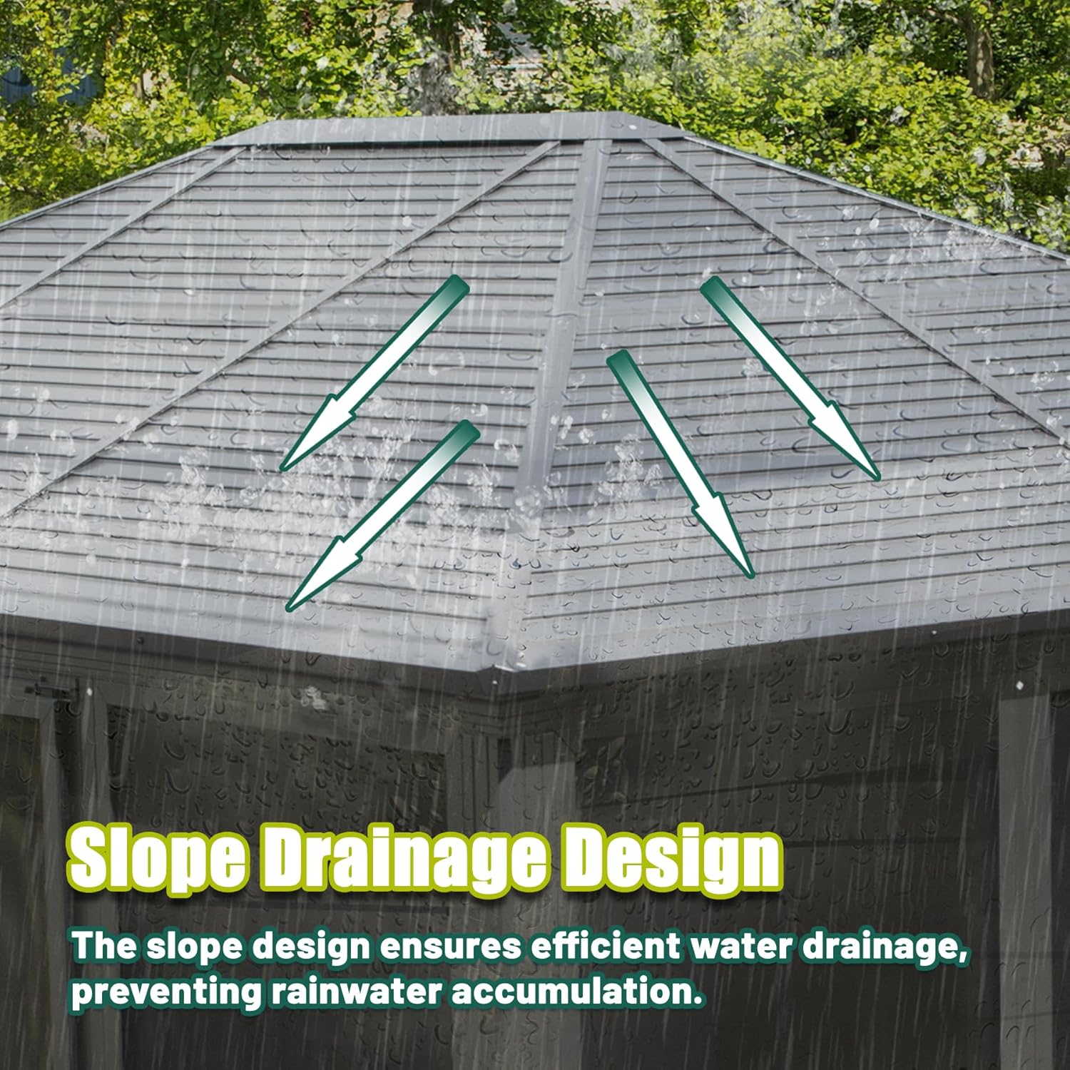 Four Season Solarium Aluminum Hardtop Gazebo with Galvanized Steel Roof, Movable PVC Screen Walls, Sliding Doors, Sun Room Pavilion Gazebo for Patio Deck Backyard, Gray