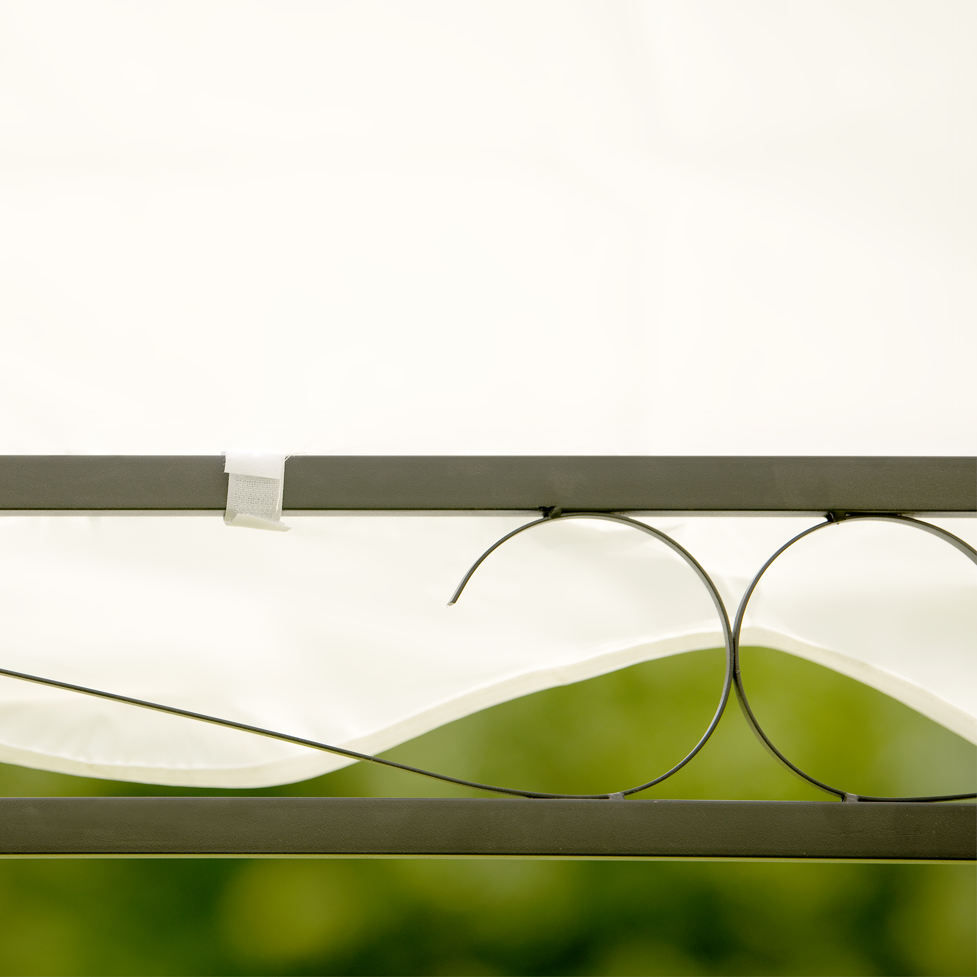 Mondawe Outdoor Patio 13ft.Lx10ft.W Iron Carport Shelter Garage Tent Garden Storage Shed with Anchor Kit White-Mondawe