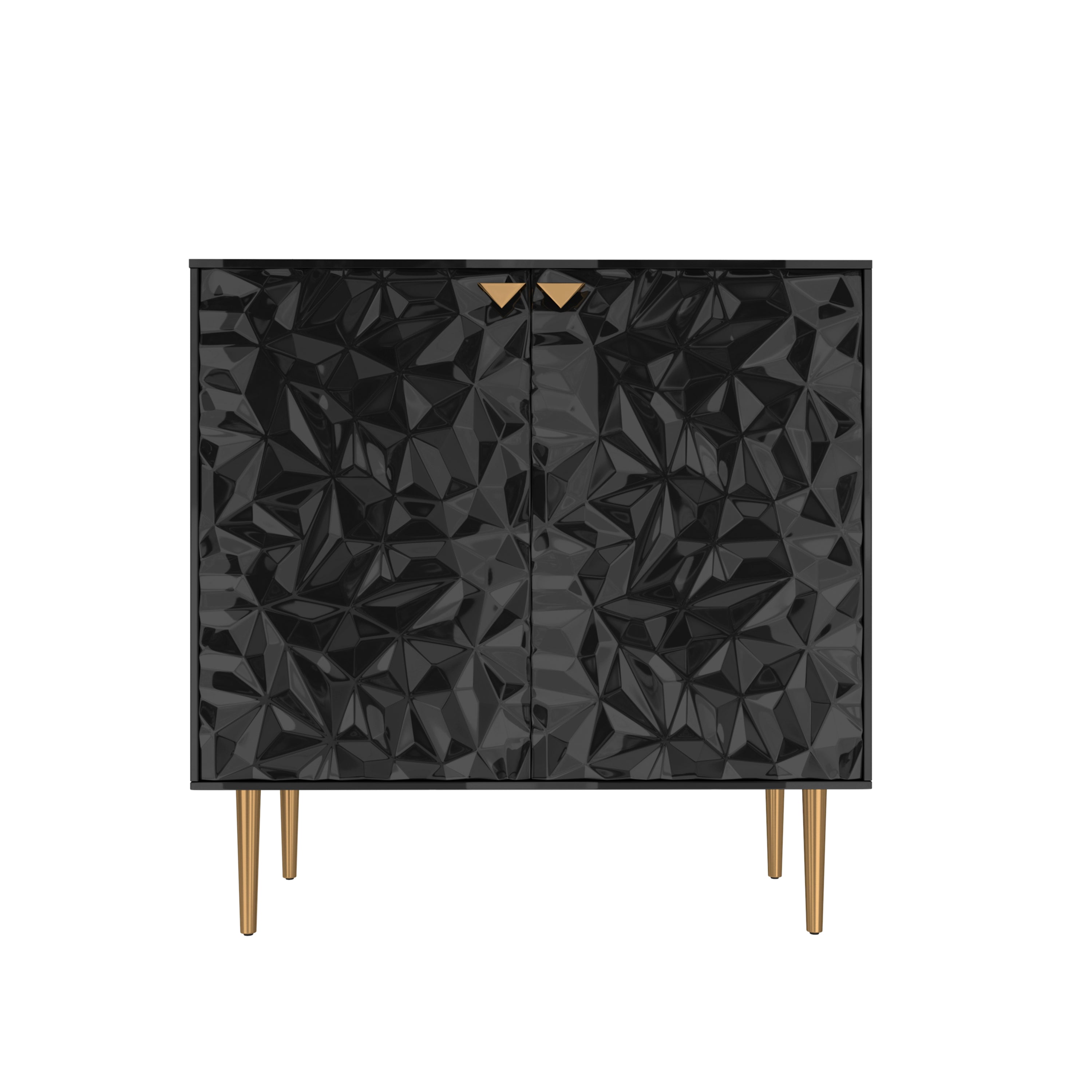 Boyel Living 2 Door Cabinet With Elegant Raised Diamond Pattern