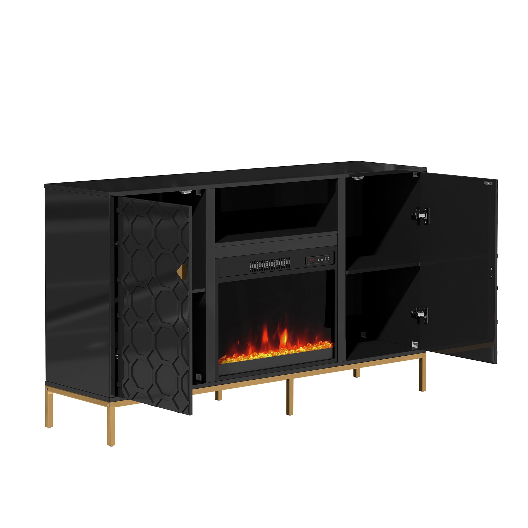 59.53'' TV Cabinet with Electric Fireplace