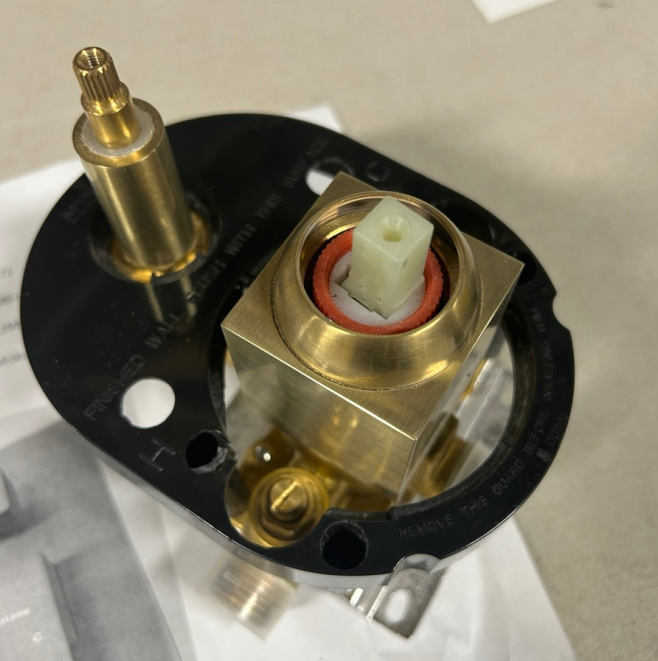 replacement-valve body(in gold square decorative cover), knob, handle and panel of model# MS-A3806-12MB