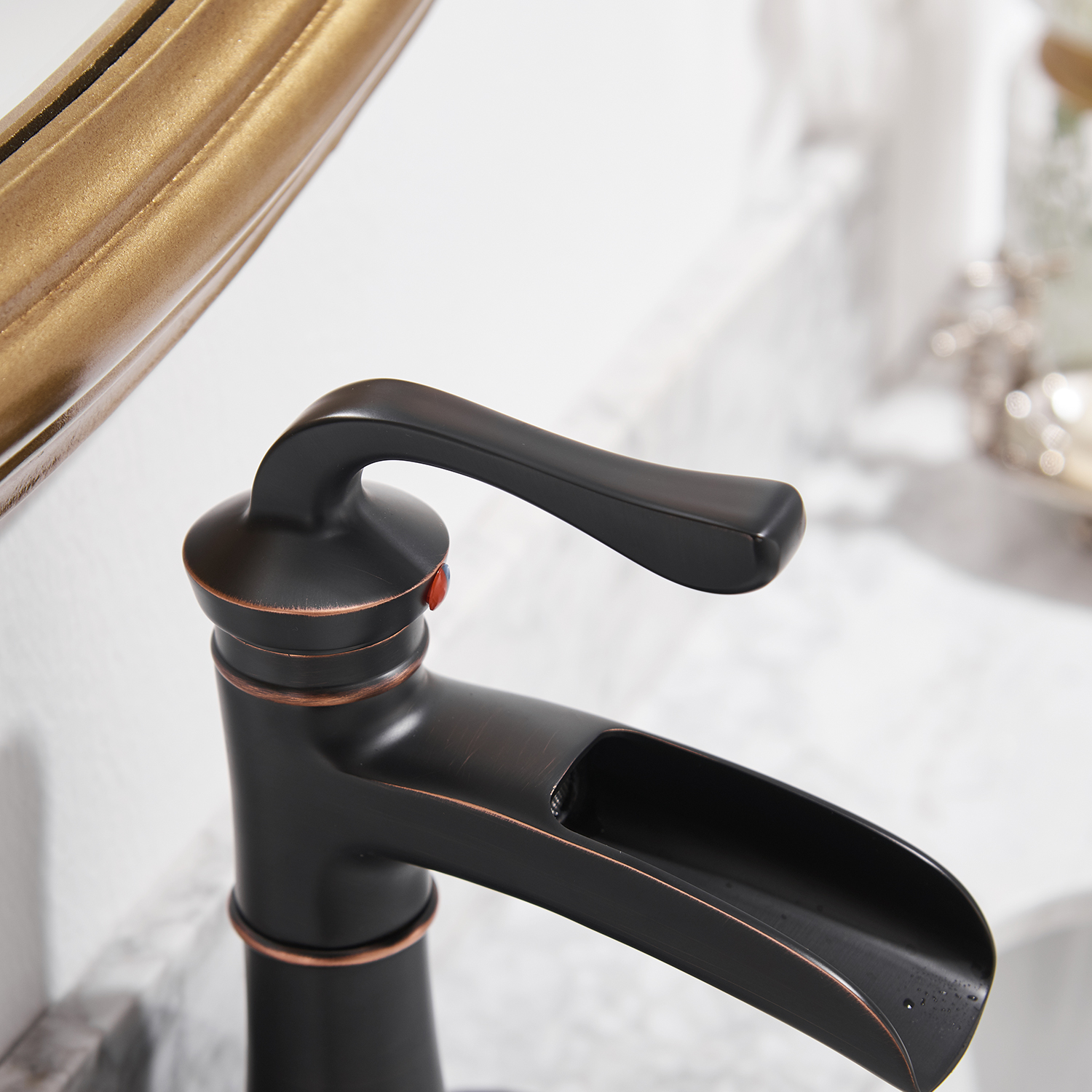 Boyel Living Single Handle Single Hole Bathroom Faucet with Deckplate Included, Pop Up Drain, Water Supply Hoses in Oil Rubbed Bronze