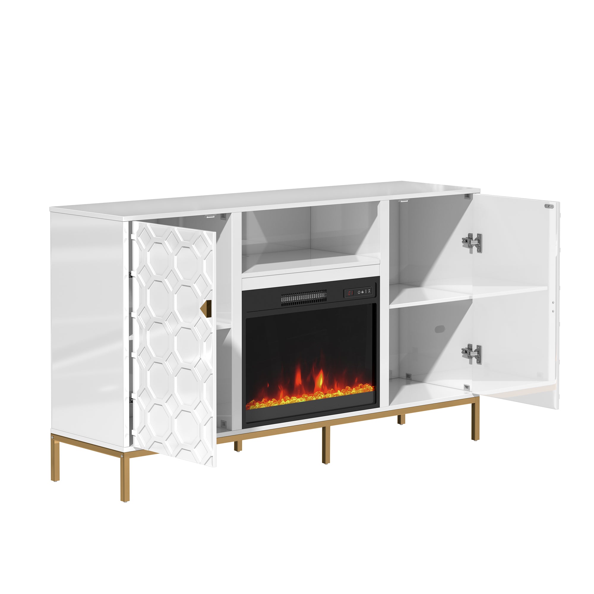 59.53'' TV Cabinet with Electric Fireplace