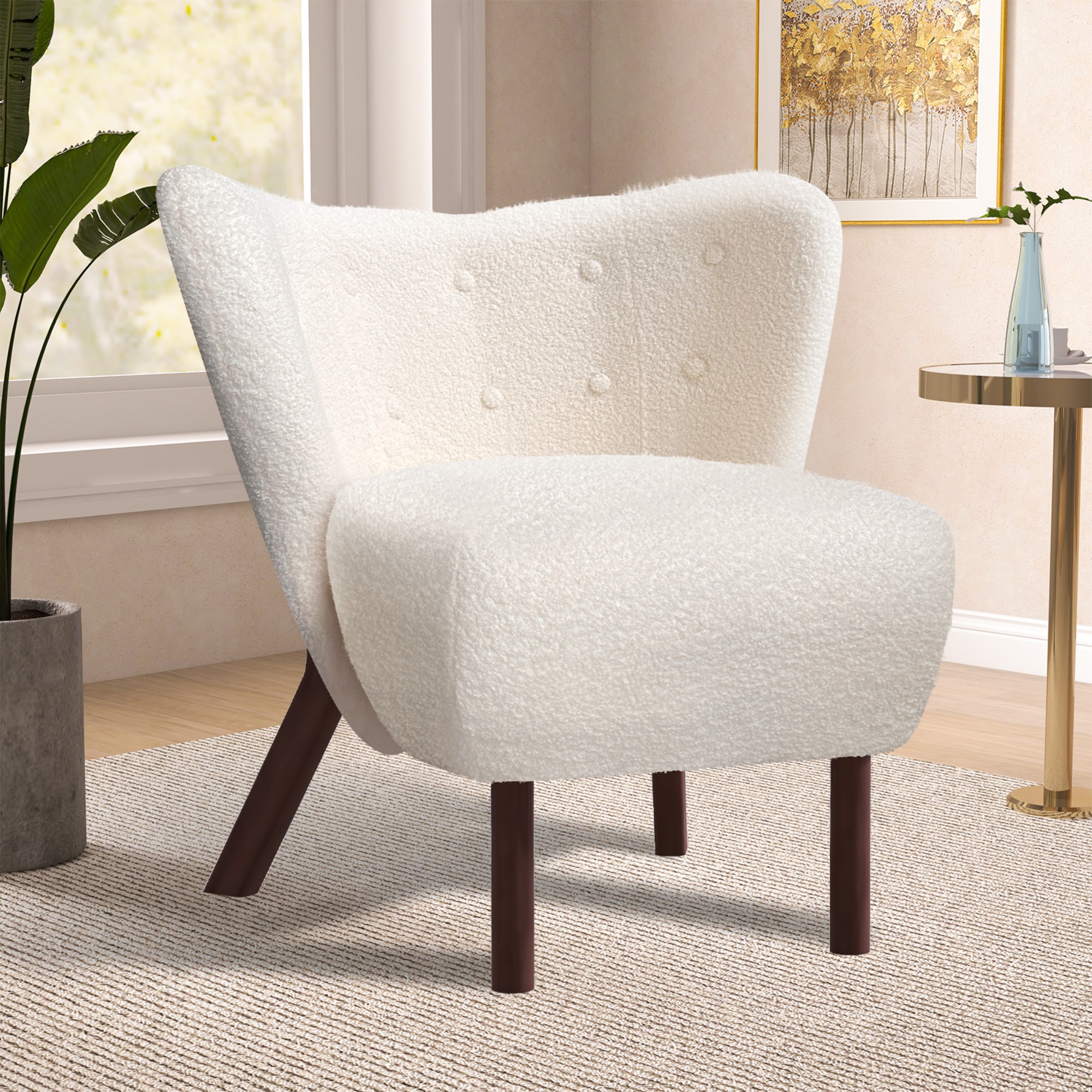 Modern Accent Chair Comfy Lounge Chair Upholstered Side Chair