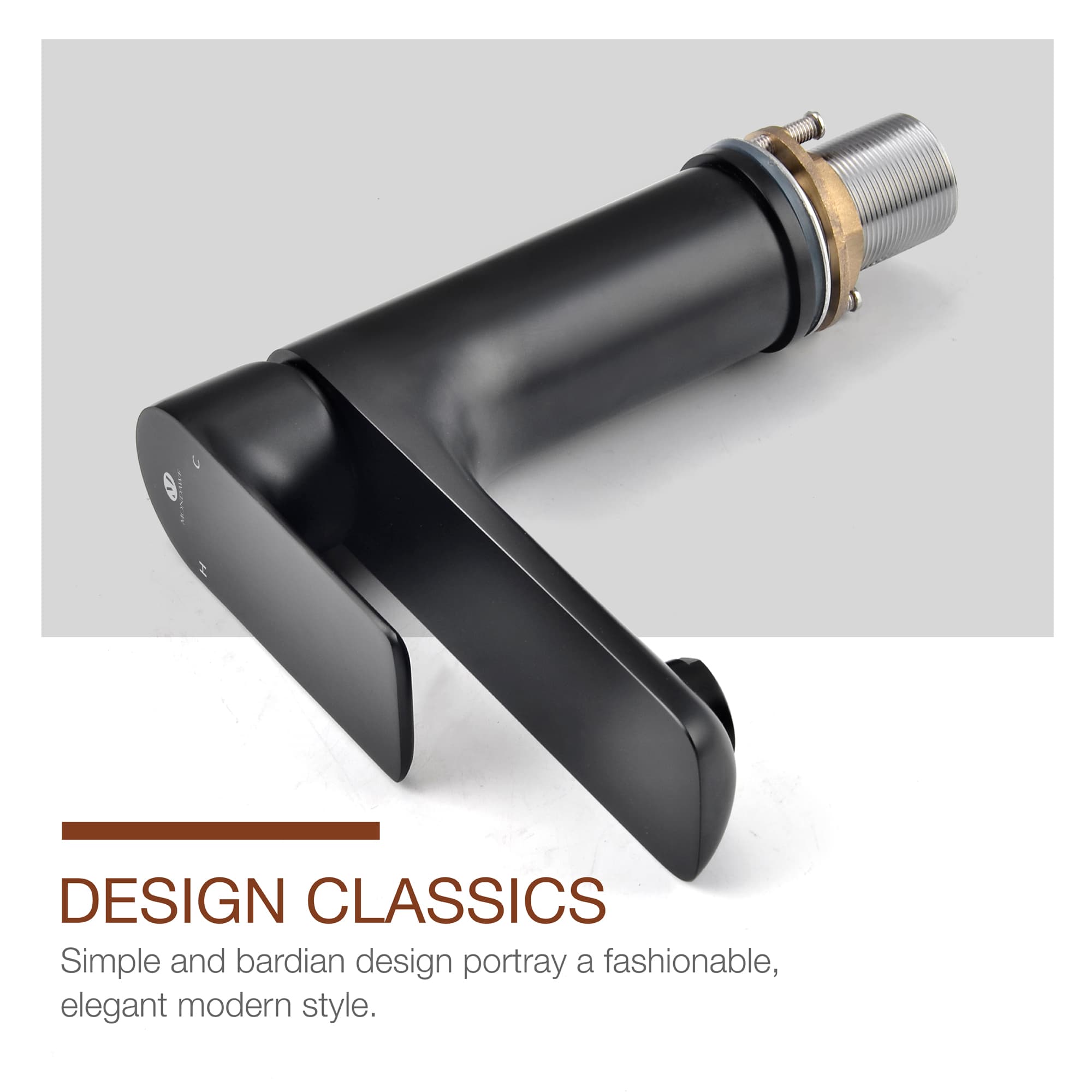 Mondawe Single Hole Modern Bathroom Water Faucet-Mondawe