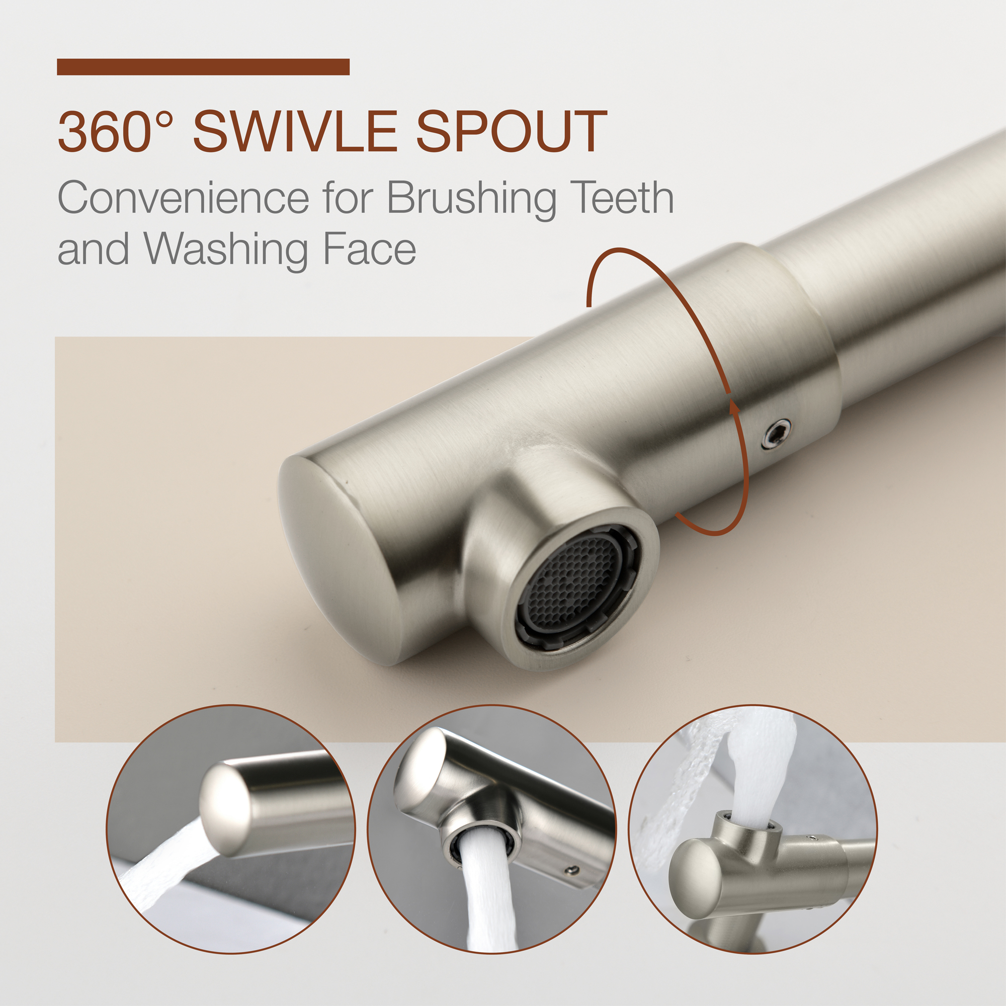 Mondawe Double Handle 8-Inch Center Wide-Spread Bathroom Faucet in Gold/Black/Nickel-Mondawe