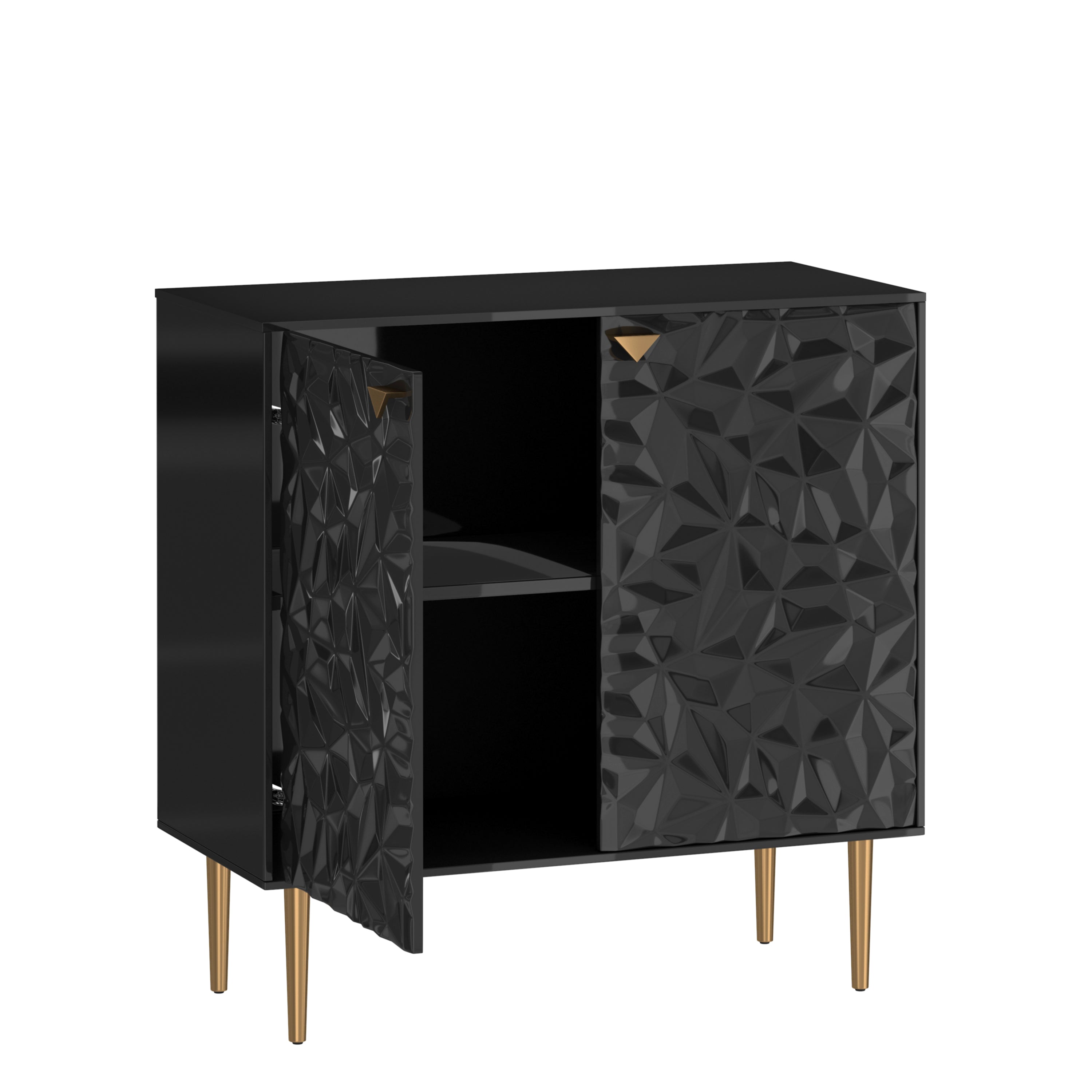 Boyel Living 2 Door Cabinet With Elegant Raised Diamond Pattern