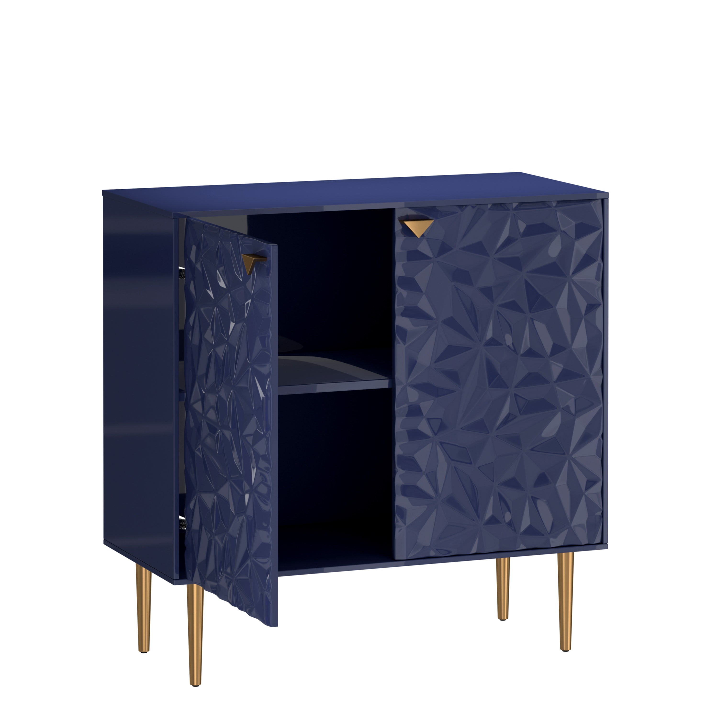 Boyel Living 2 Door Cabinet With Elegant Raised Diamond Pattern