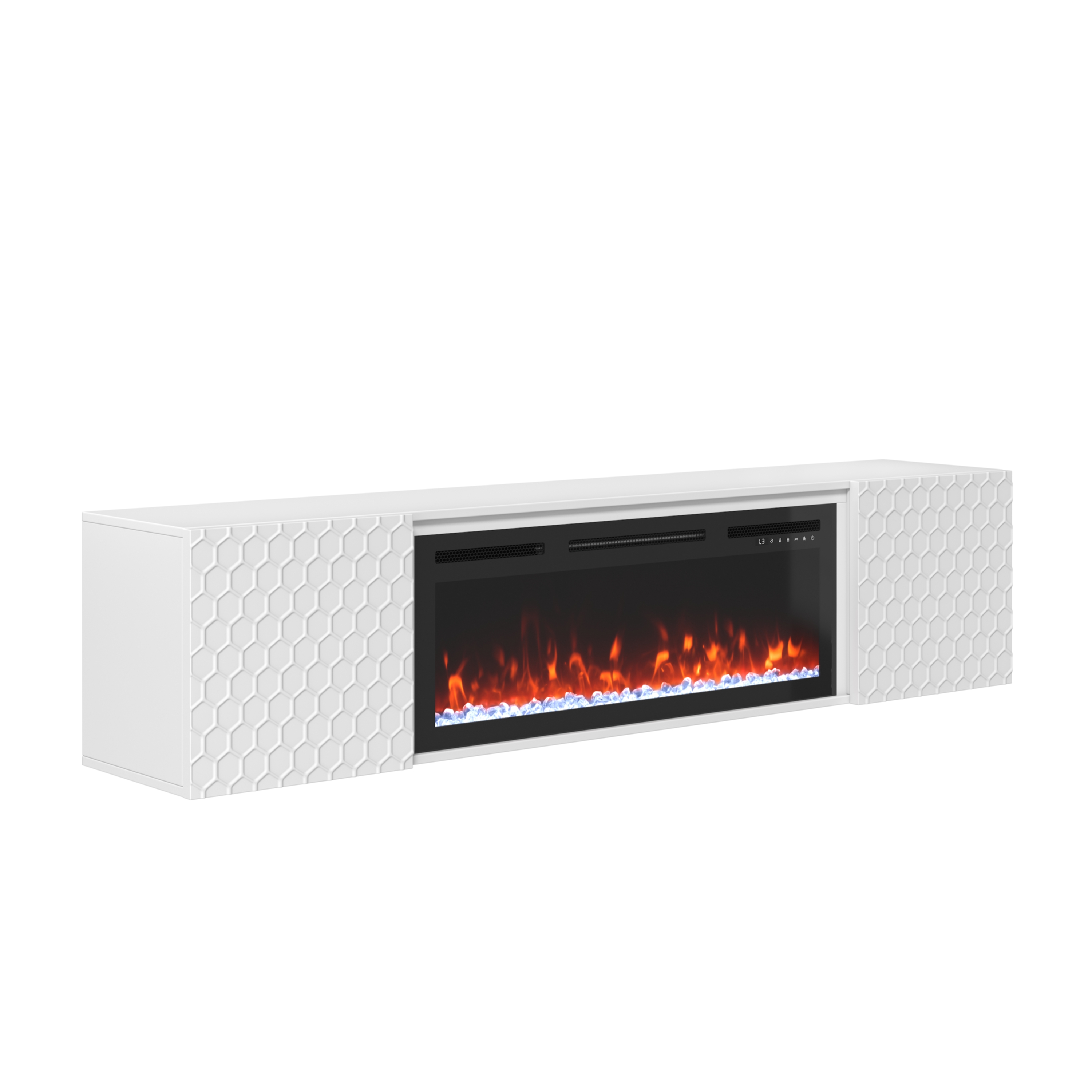 Floating TV Stand with 36" Electric Fireplace