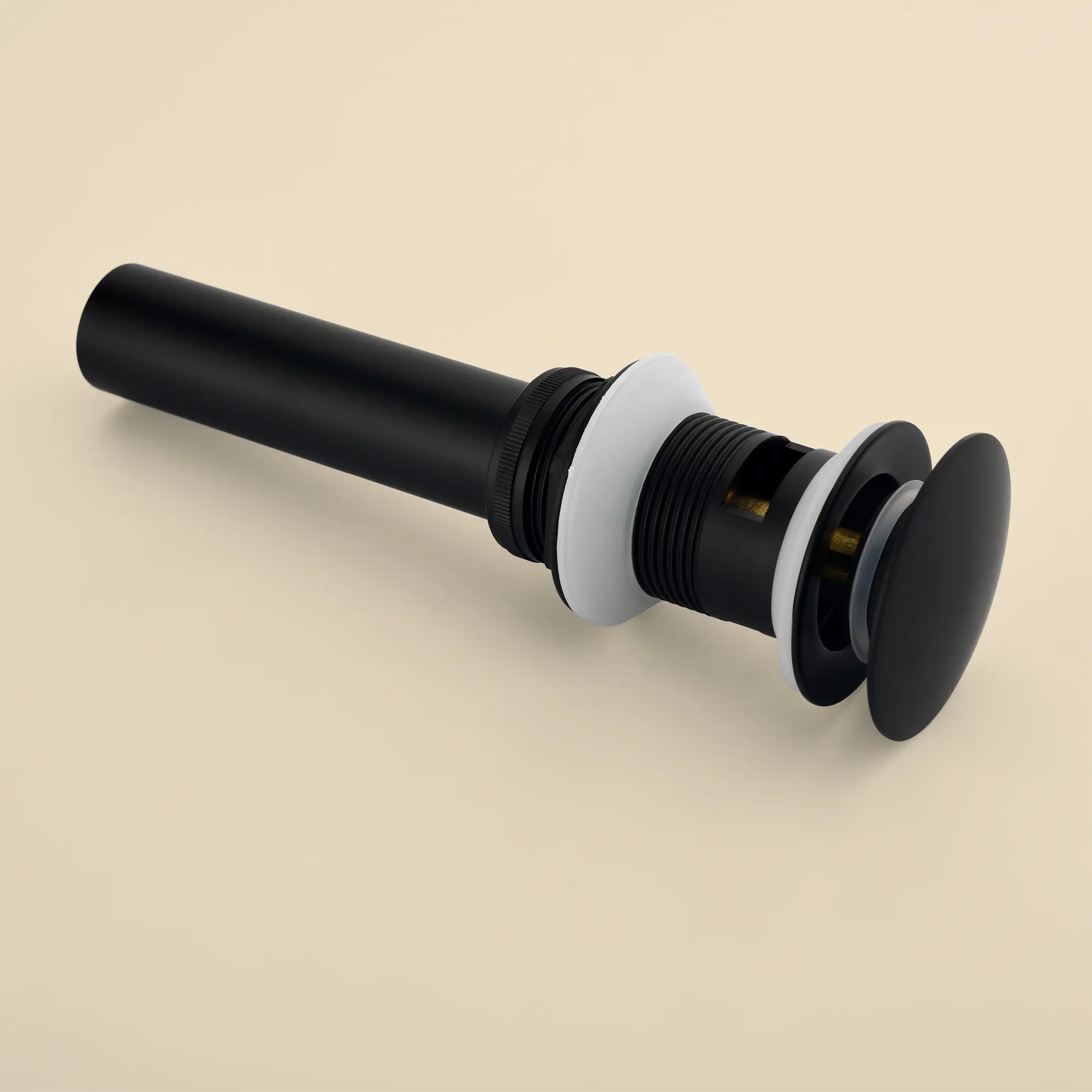 Brass Bathroom Vessel Vanity Sink Pop Up Drain Stopper with Overflow Lavatory Drain Assembly