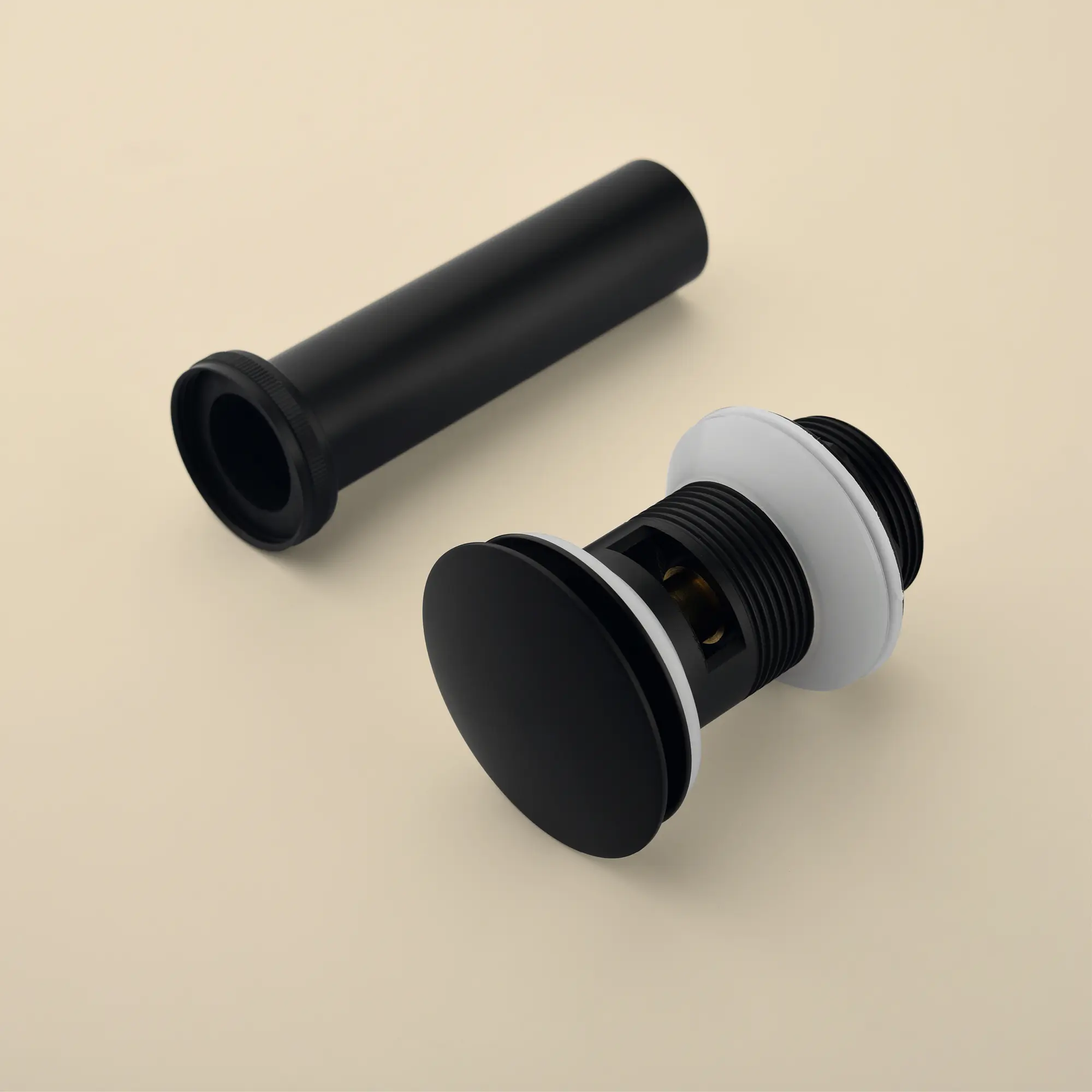 Brass Bathroom Vessel Vanity Sink Pop Up Drain Stopper with Overflow Lavatory Drain Assembly