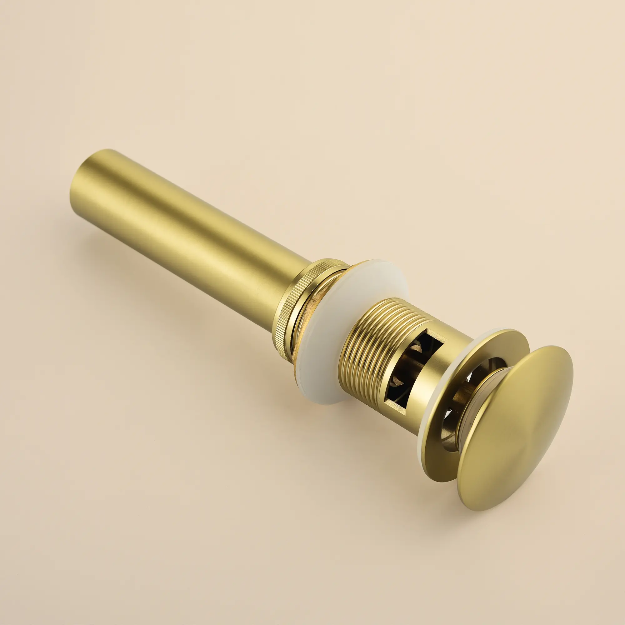 Brass Bathroom Vessel Vanity Sink Pop Up Drain Stopper with Overflow Lavatory Drain Assembly