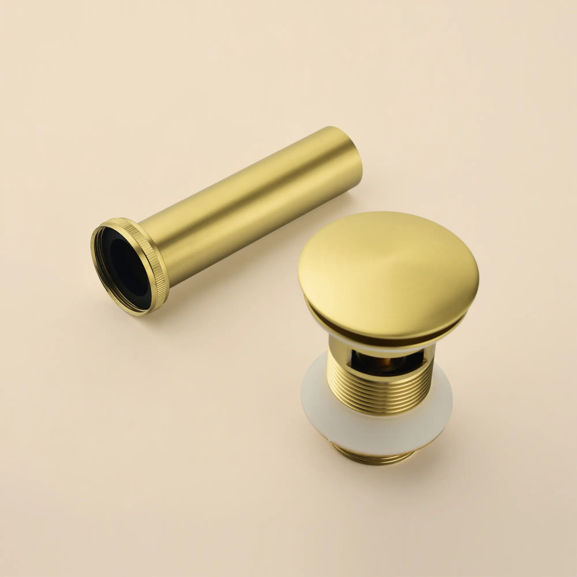 Brass Bathroom Vessel Vanity Sink Pop Up Drain Stopper with Overflow Lavatory Drain Assembly