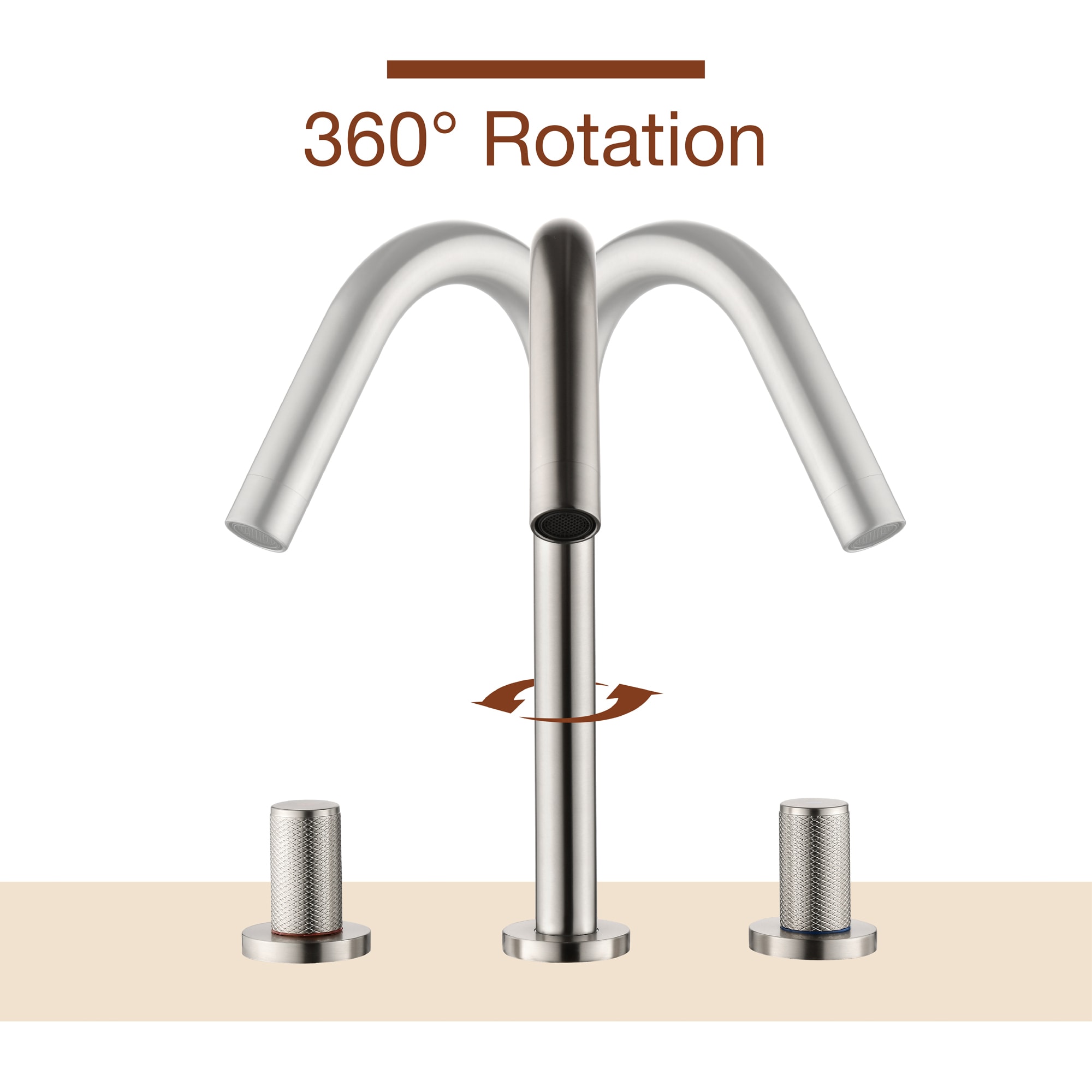 Mondawe Double Handle 8-Inch Center Wide-Spread Bathroom Faucet-Mondawe