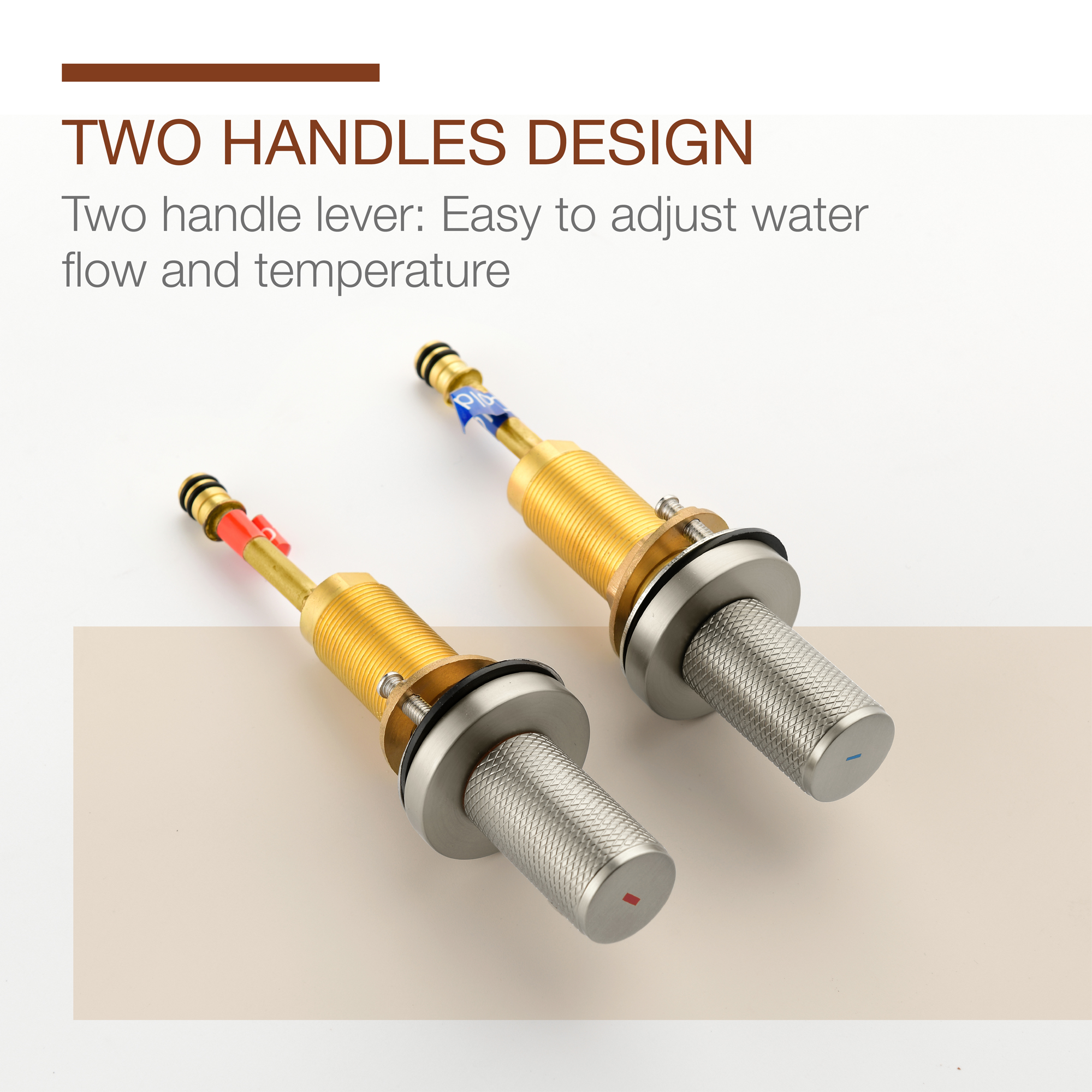 Boyel Living 11 in. H 8 in. Widespread Double Handle Brass 3 Hole Bathroom Sink Faucet in Brushed Gold/Brushed Nickel