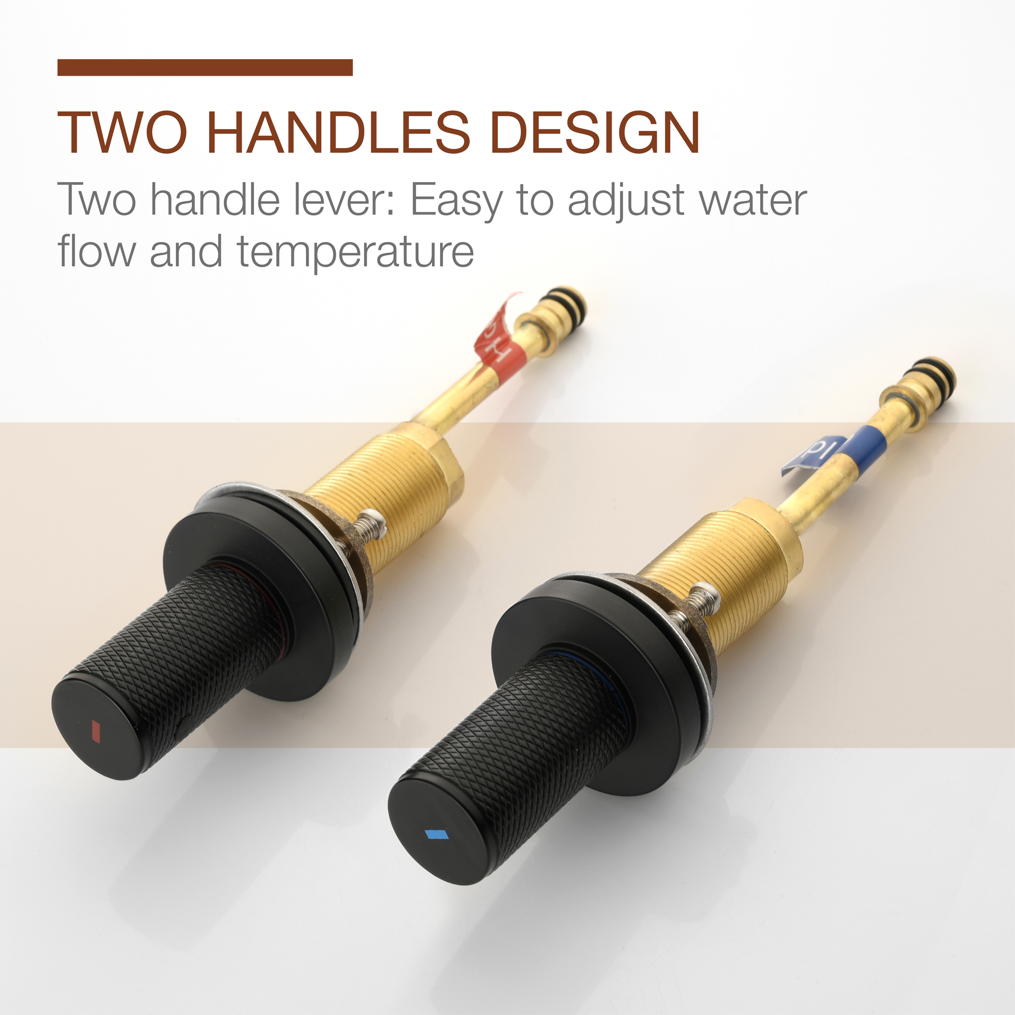 6.5 in. Faucet Height Double Handle 8" Widespread Brass 3 Hole Bathroom Sink Faucet Bath Faucets in Matte Black/Brushed Gold