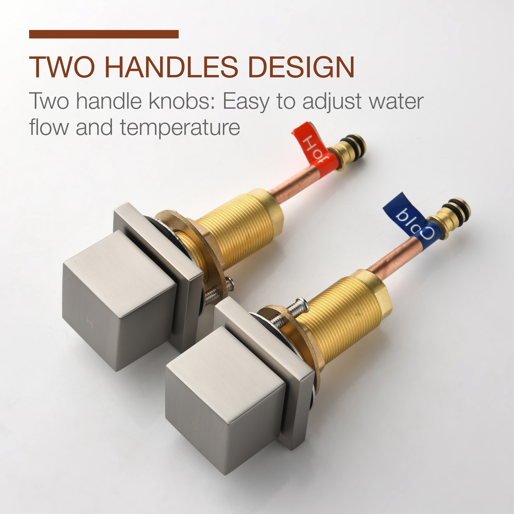 8 in. Waterfall Widespread 2-Handle Bathroom Faucet Waterfall Spout Center Wide-Spread Faucet in Brushed Gold/Brushed Nickel/Brushed Black Chrome