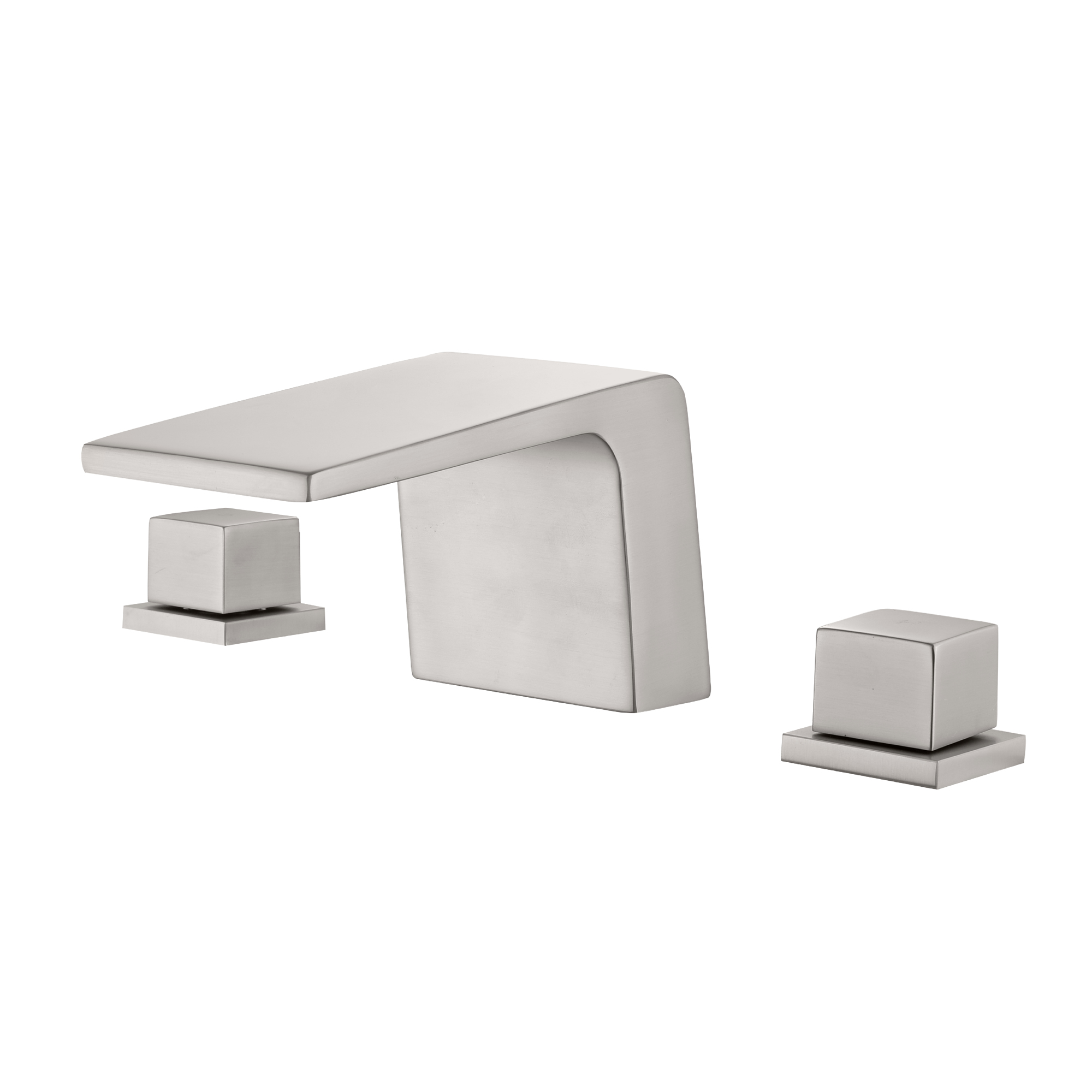 8 in. Waterfall Widespread 2-Handle Bathroom Faucet Waterfall Spout Center Wide-Spread Faucet in Brushed Gold/Brushed Nickel/Brushed Black Chrome