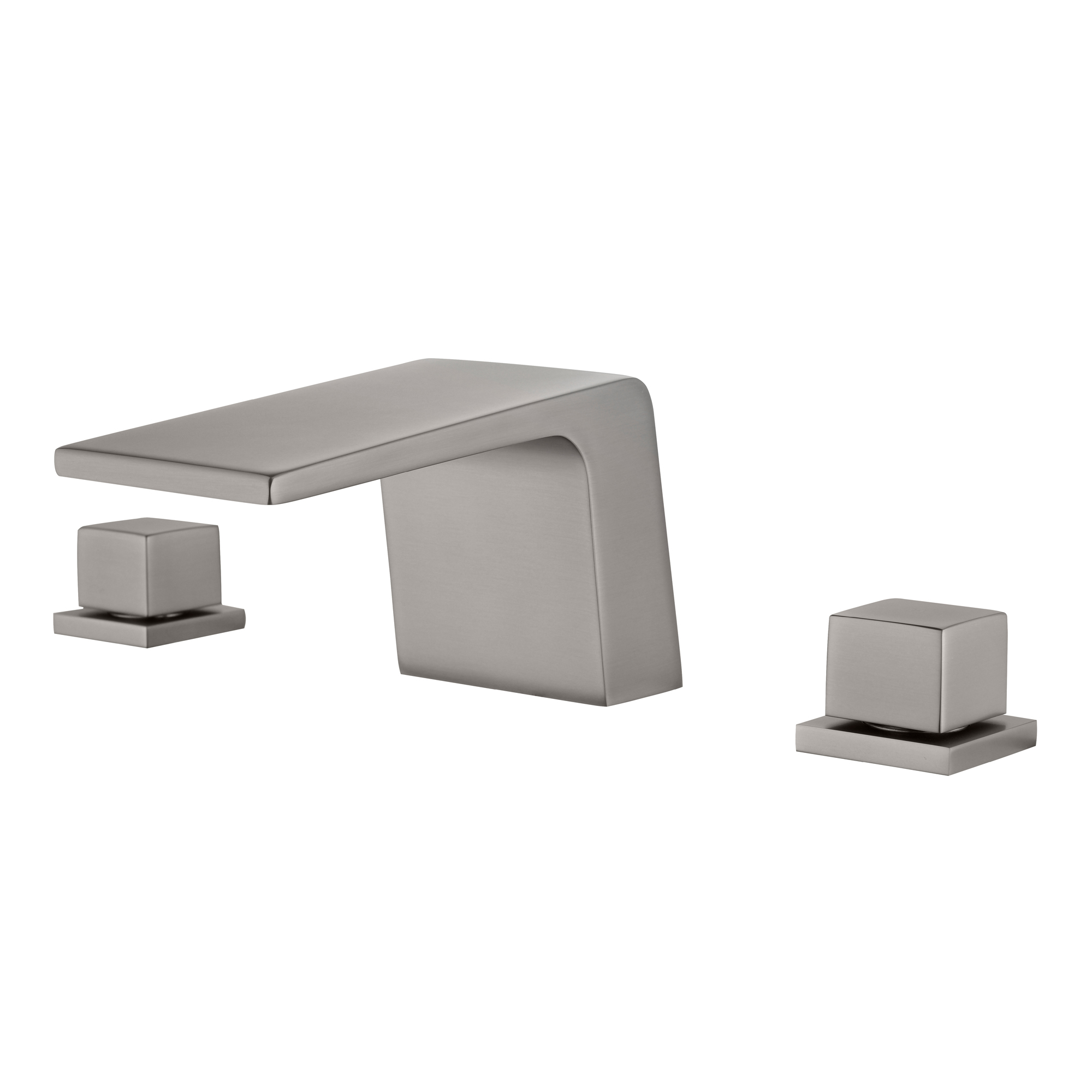 8 in. Waterfall Widespread 2-Handle Bathroom Faucet Waterfall Spout Center Wide-Spread Faucet in Brushed Gold/Brushed Nickel/Brushed Black Chrome