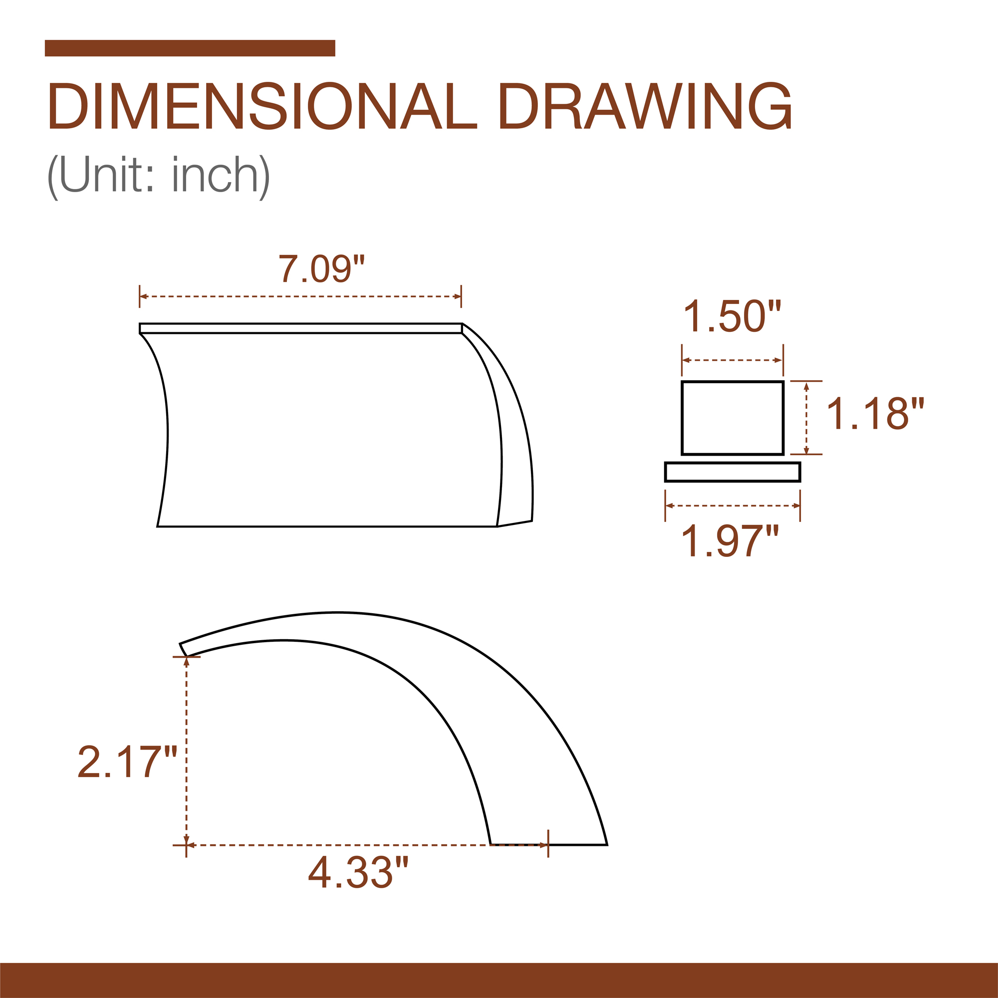 12 in. Waterfall Arc-shaped Widespread Double-Handle Bathroom Faucet Center Widespread Low Arc Faucet in Matte Black/Brushed Gold/Brushed Nickel