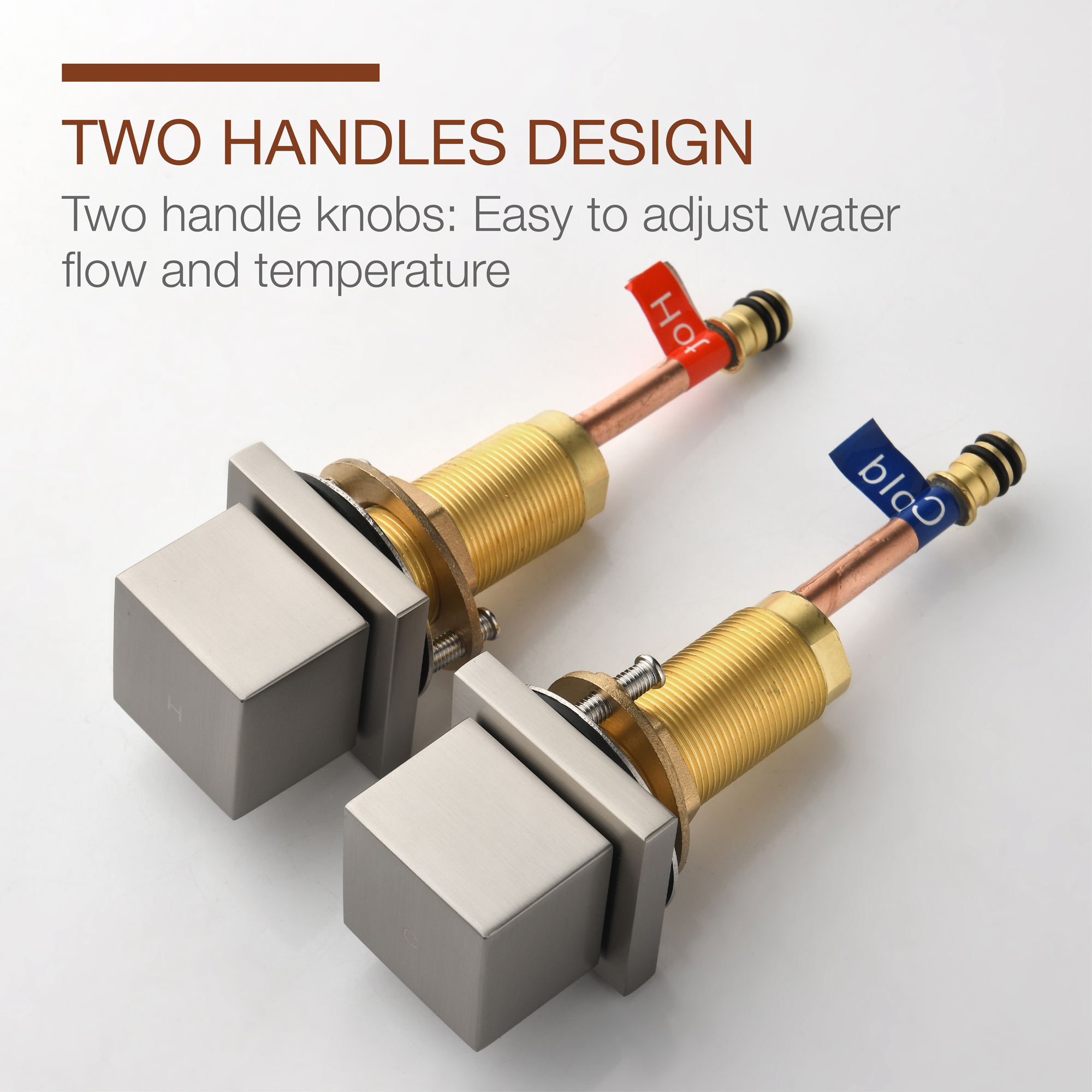 Mondawe Double Handle 8-Inch Center Wide-Spread Bathroom Faucet in Black/Gold/Nickel-Mondawe