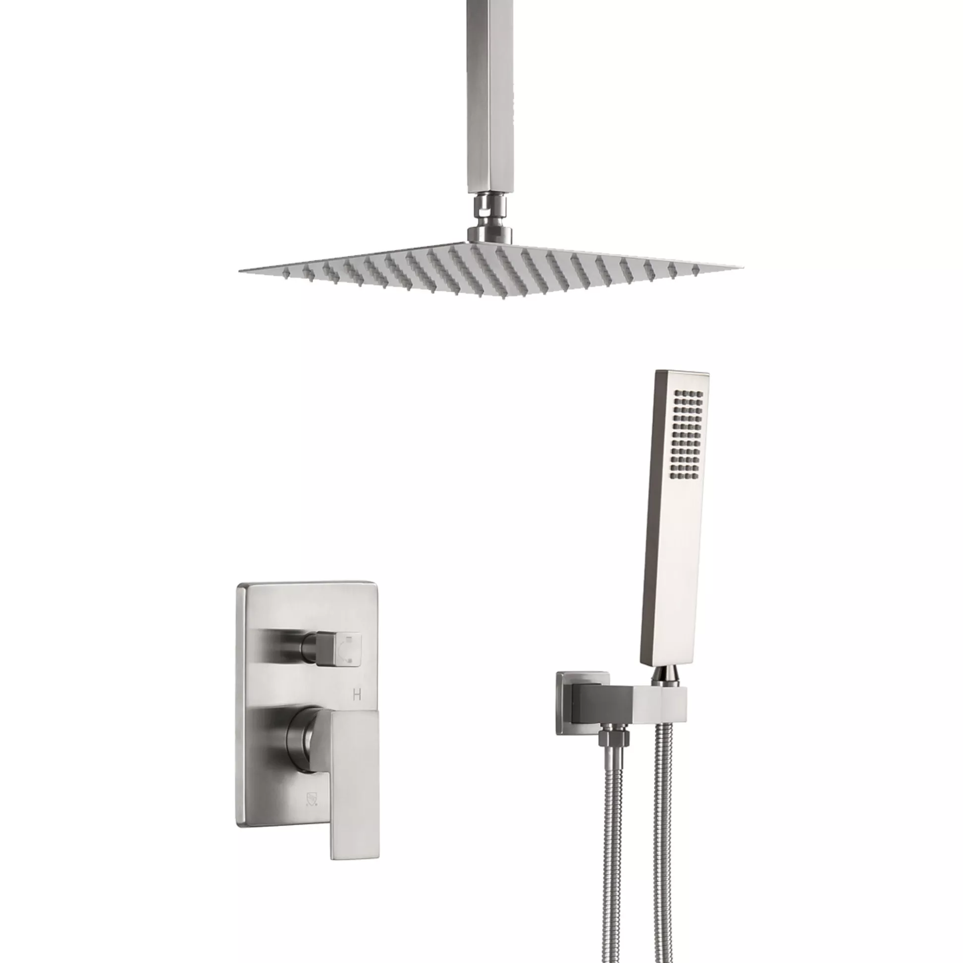 Mondawe 10 Inch Square Bathroom Shower Set(black, chrome, gold, nickel,  gun black)-Mondawe
