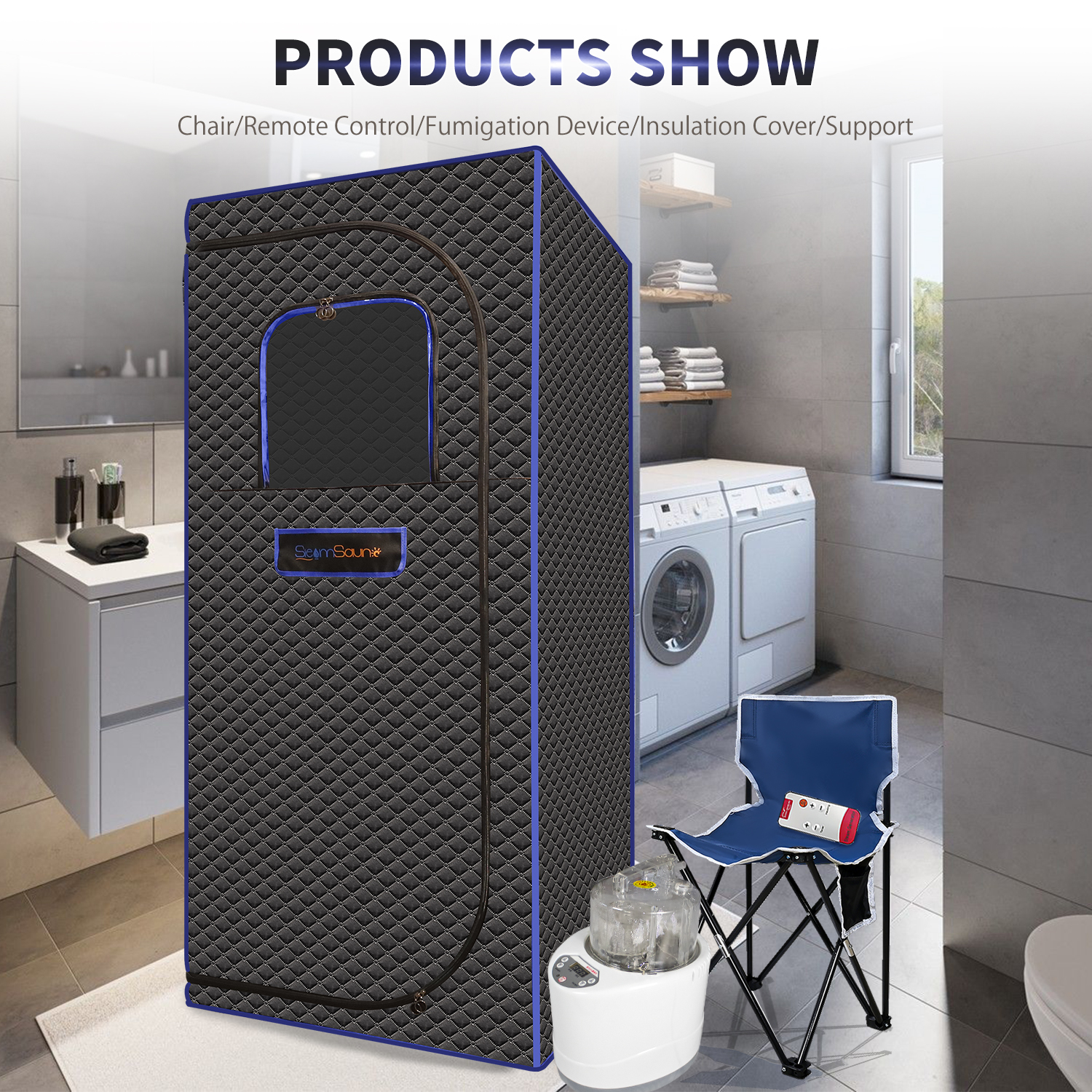 Sojourner Portable Sauna for Home - Steam Sauna Tent, Personal Sauna - Sauna Heater, Tent, Chair, Remote Included for Home Sauna - Enjoy Your Own Personal Spa 