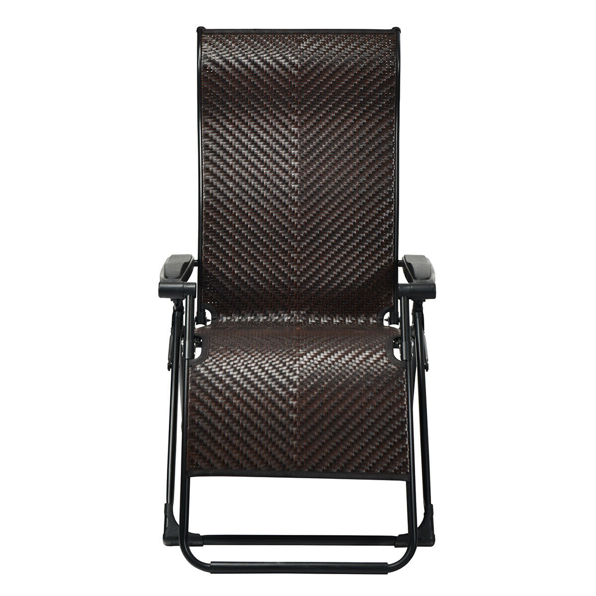 Mondawe 2PCS Patio Rattan Zero Gravity Lounge Chair-Mondawe