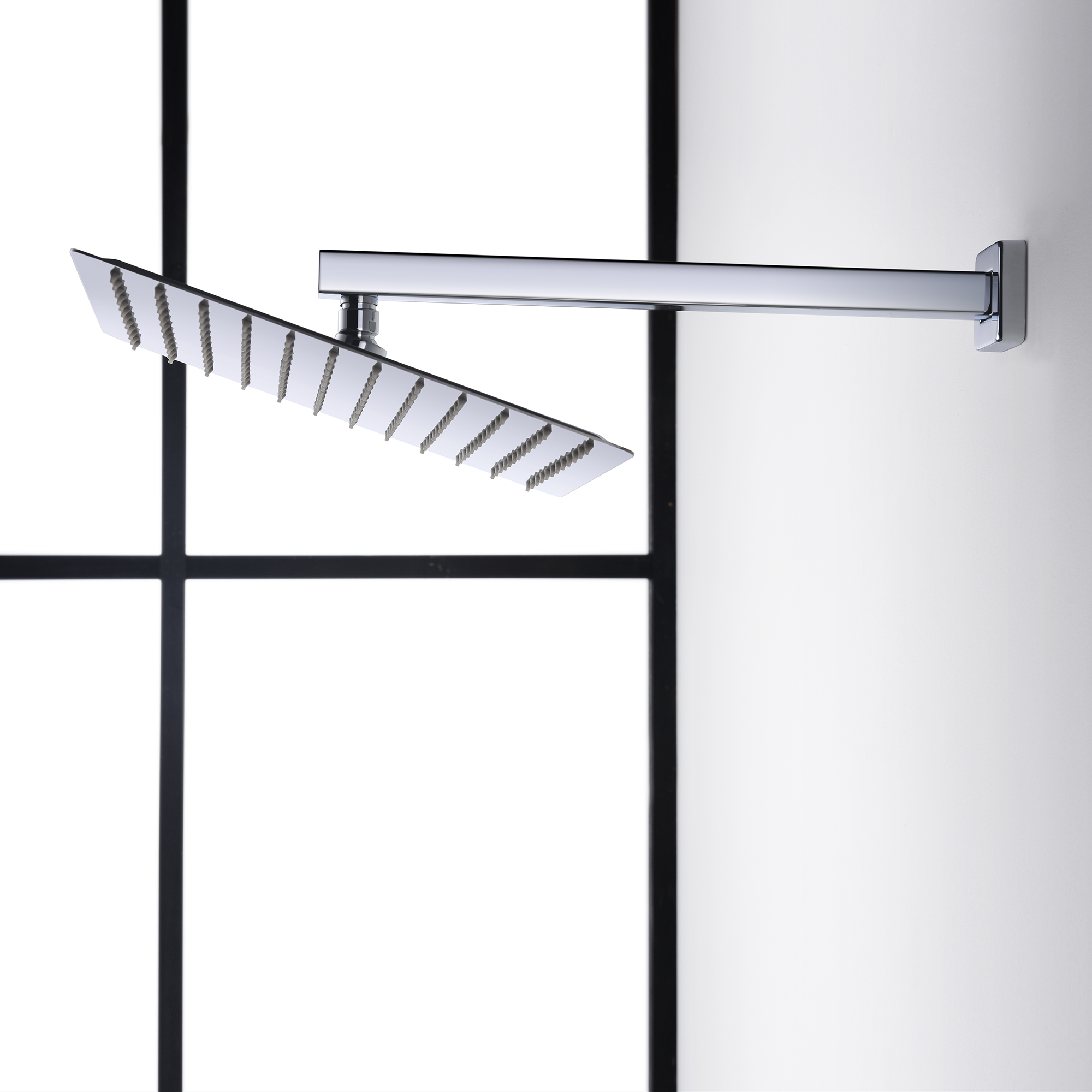 12" Thermostatic Complete Shower System with Rough-in Valve & 6 Body Jets Brushed Gold/Chrome/Matte Black