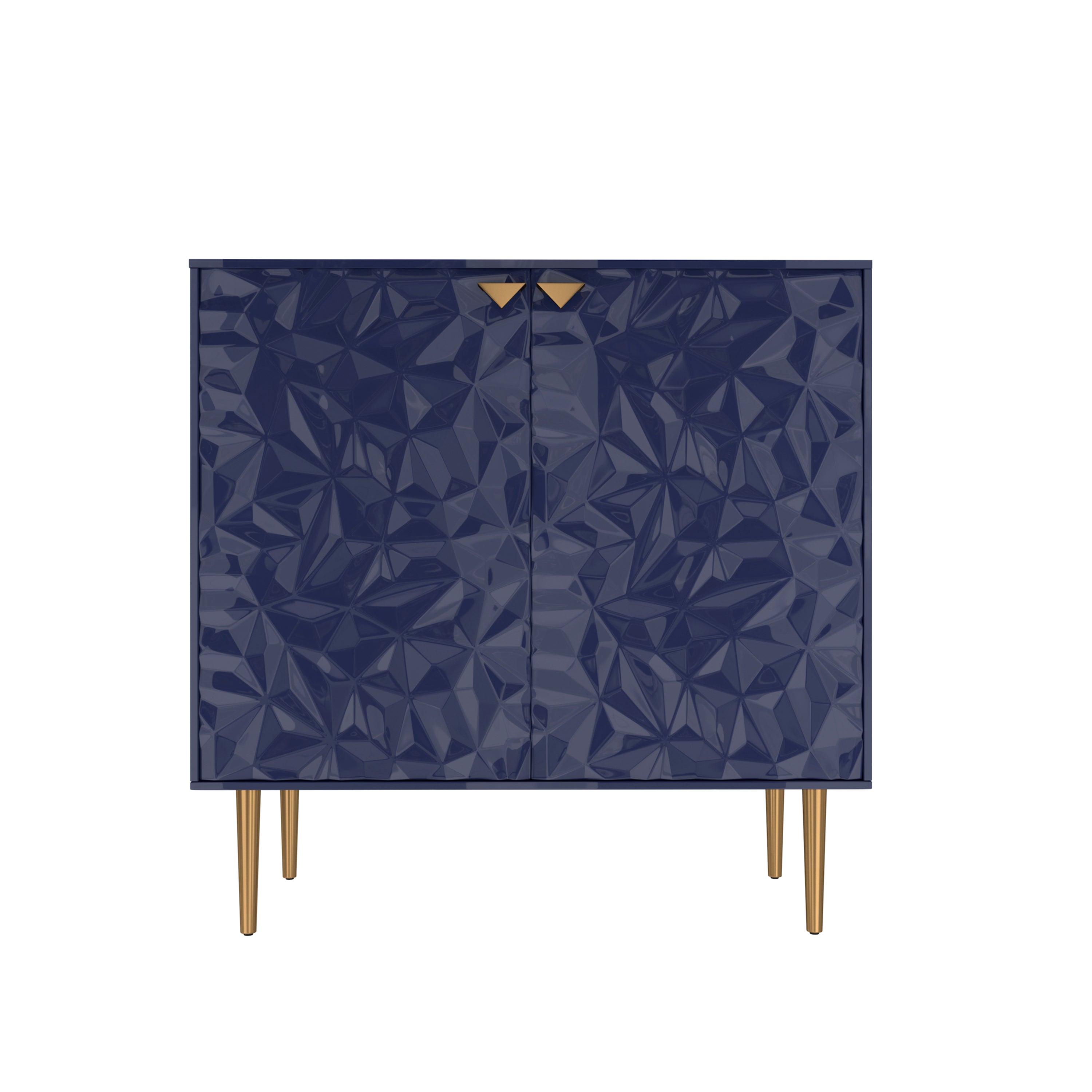 Boyel Living 2 Door Cabinet With Elegant Raised Diamond Pattern