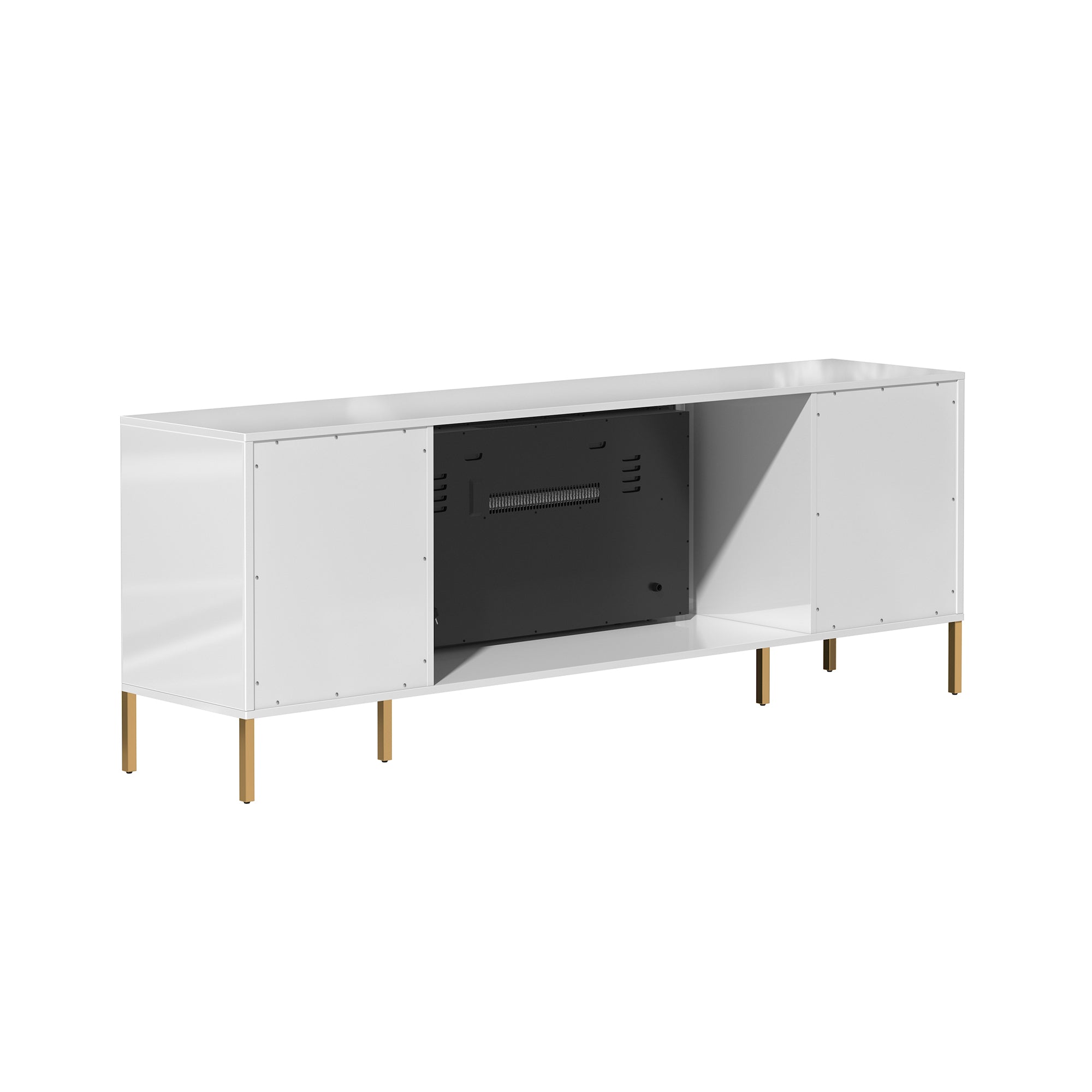 70.08'' Wide Storage Cabinet with Electric Fireplace